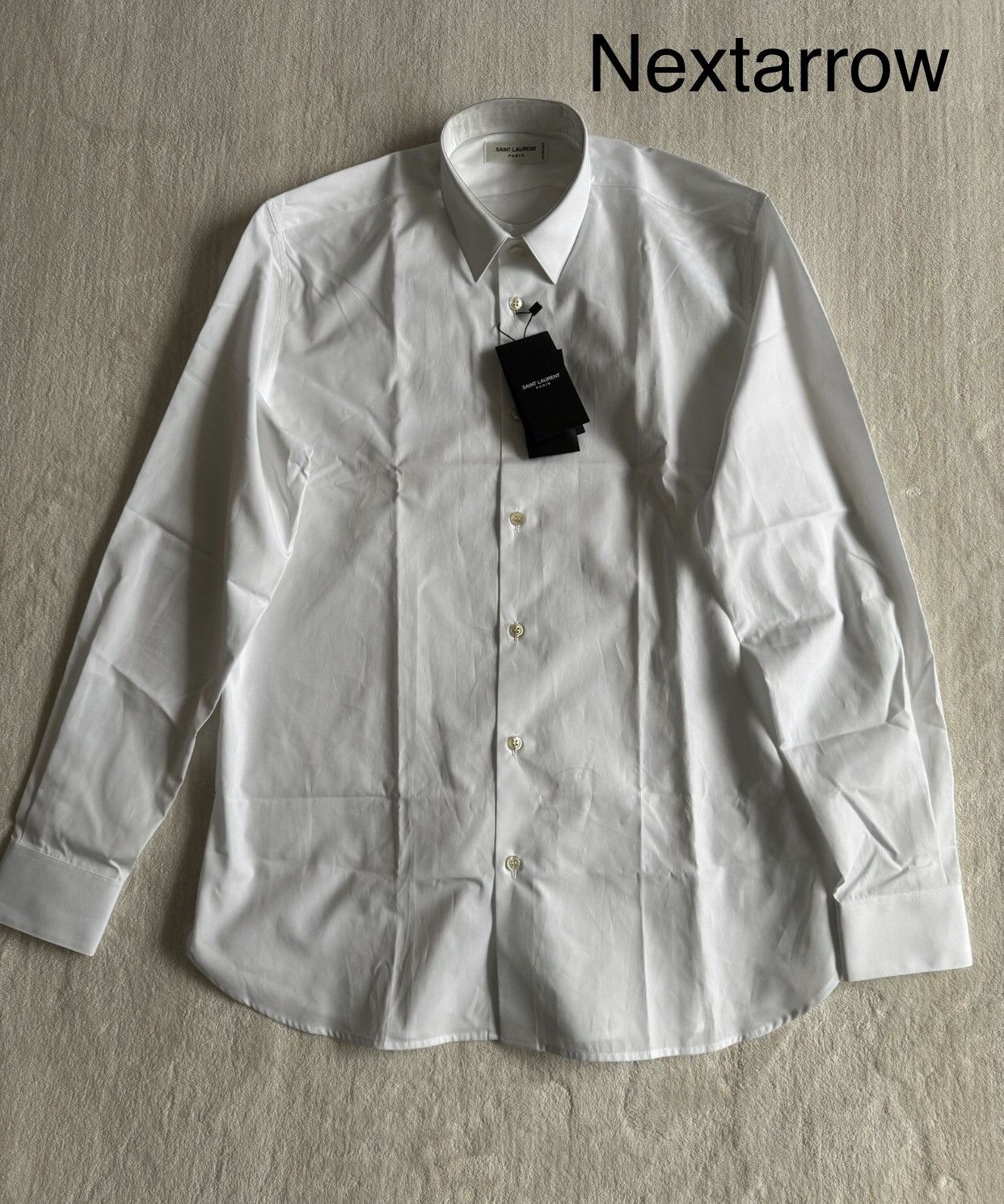 Saint Laurent Paris × Yves Saint Laurent Saint Laurent YSL Cotton Poplin Shirt White Shirt2412- Size US M / EU 48-50 / 2 - 1 Thumbnail