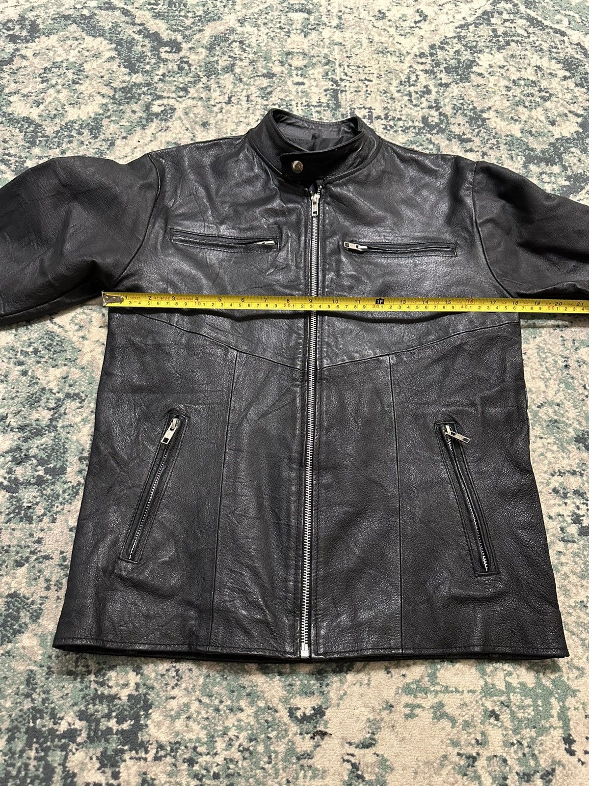 Genuine Leather Vintage Japanese Brand Genuine Leather Zipper Jacket Size US M / EU 48-50 / 2 - 12 Thumbnail