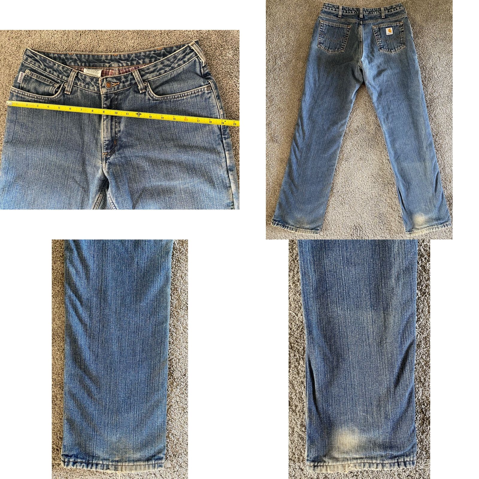 Carhartt VINTAGE Carhartt Women’s Pants 8x34 Flannel Lined WB022 ADT Jeans Blue Regular Women Grunge Hipster USA 8x34 Pants Size 30" / US 8 / IT 44 - 9 Thumbnail