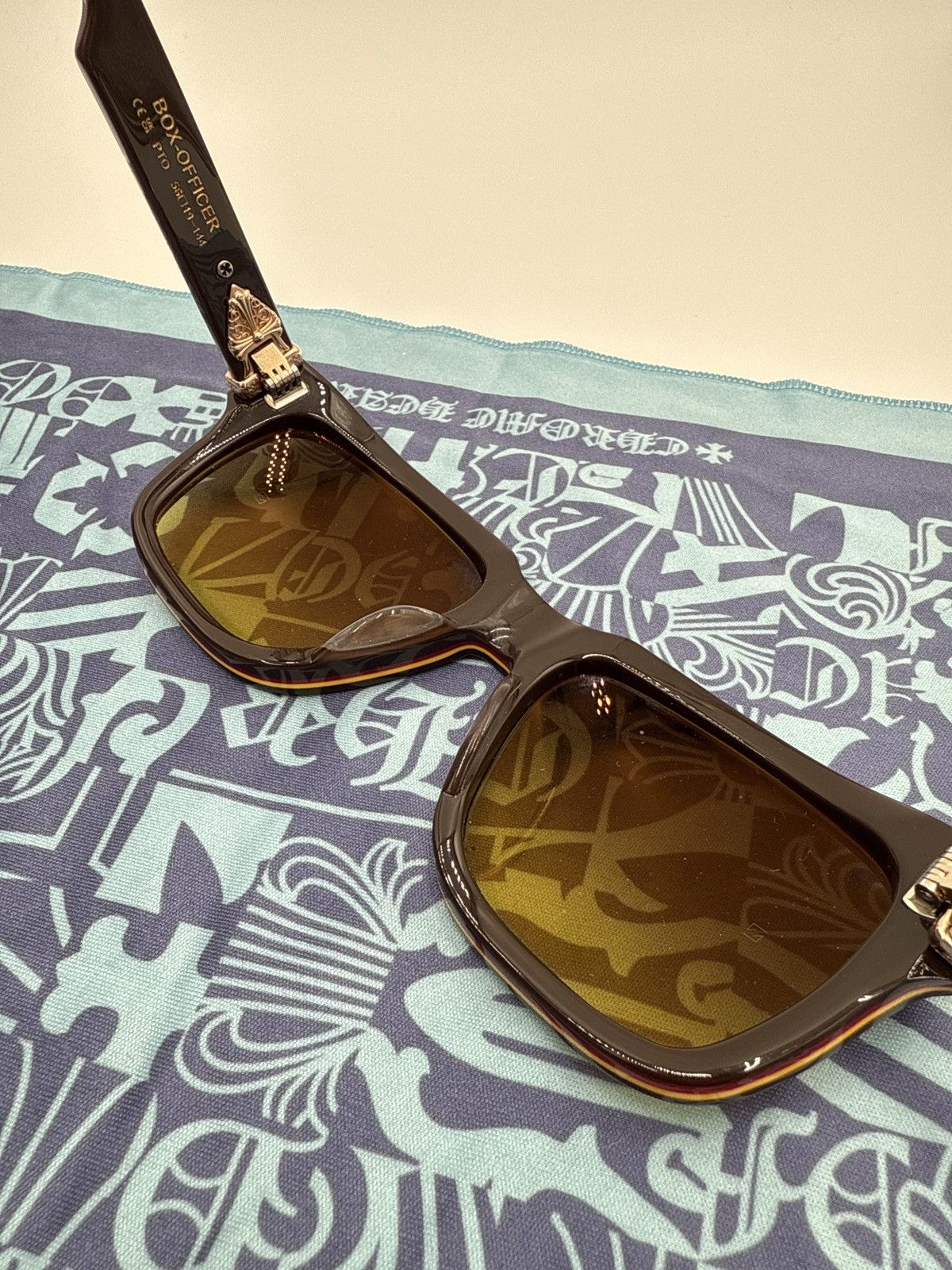 Chrome Hearts Chrome Hearts Box-Officer Glasses 18k Gold Size ONE SIZE - 16 Thumbnail