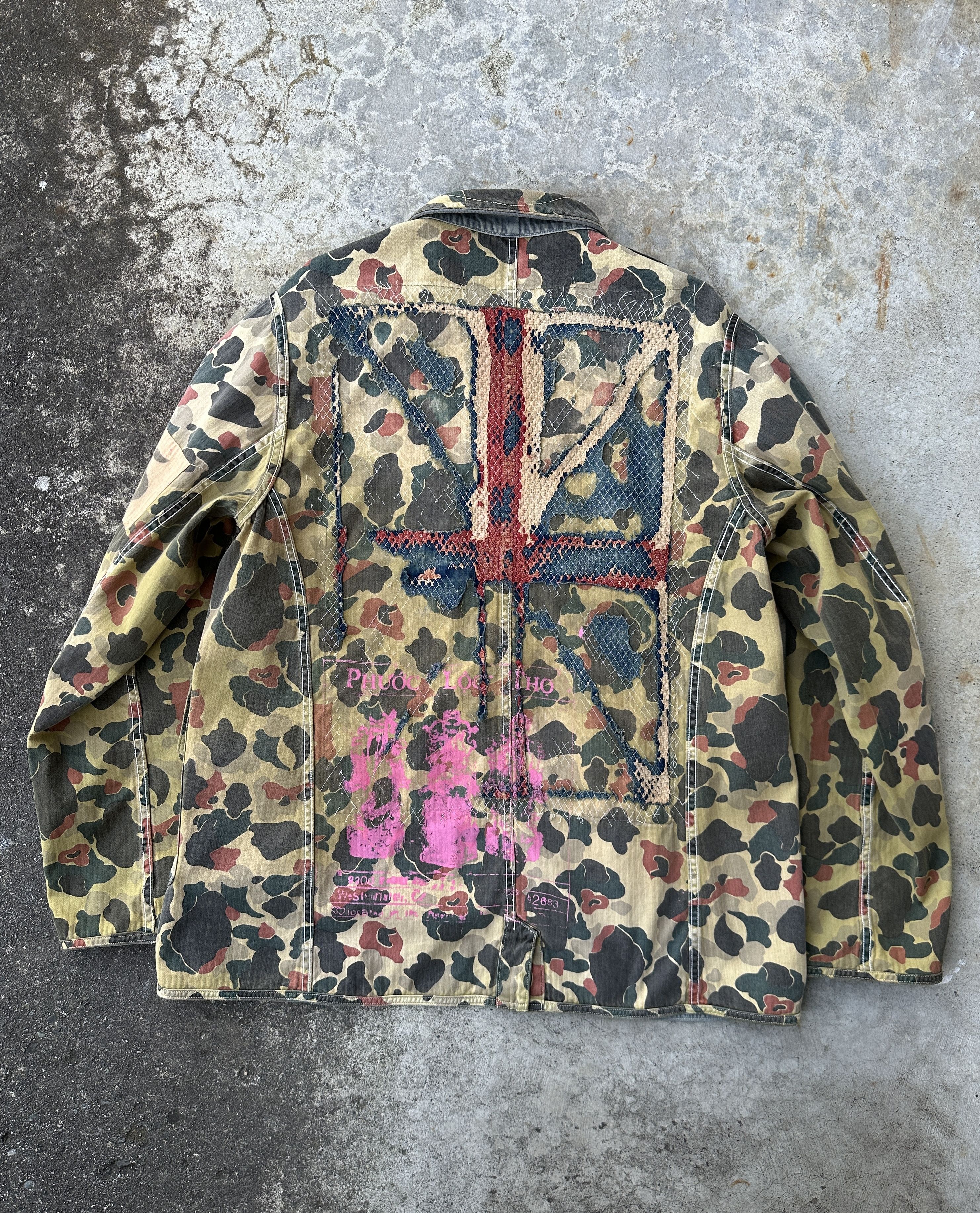 Kapital Kountry HBT Boro Union Jack Flag Field Duck Camo Chore Coat Size US L / EU 52-54 / 3 - 3 Thumbnail