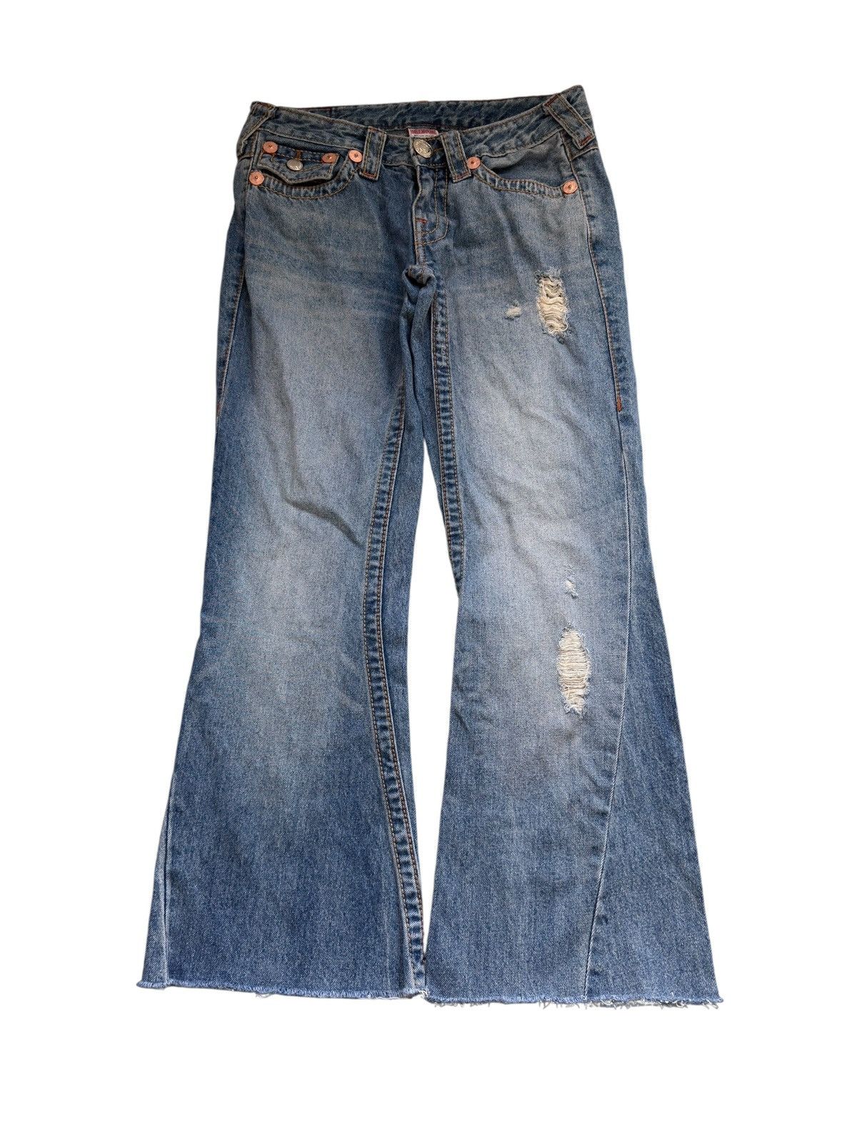 True Religion True Religion Washed Faded Flared Bootcut Jeans Joey Big T Size 28" / US 6 / IT 42 - 9 Thumbnail