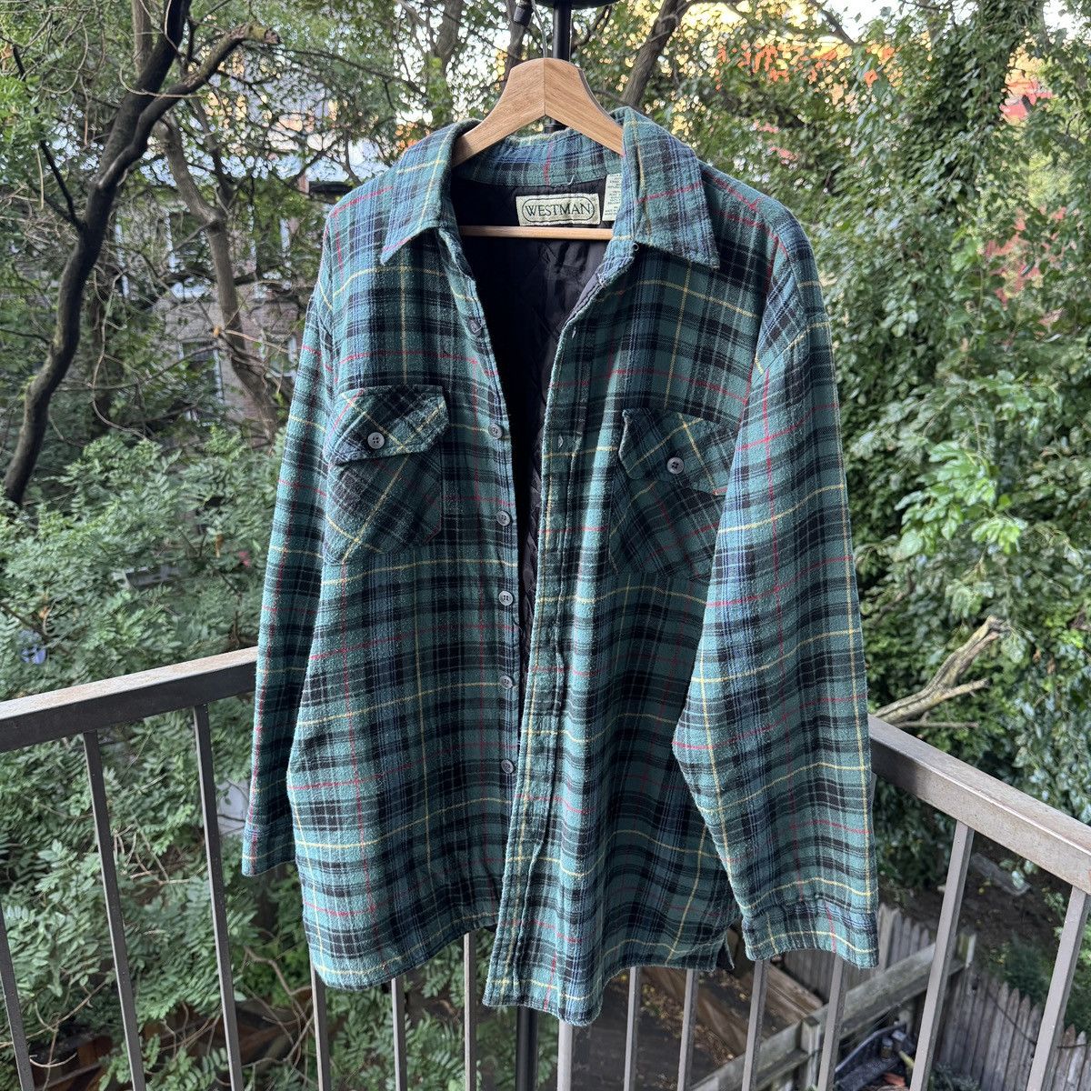 Vintage Thrashed Faded Distressed Flannel Shirt ERD Grunge Chrome Size US XL / EU 56 / 4 - 1 Thumbnail