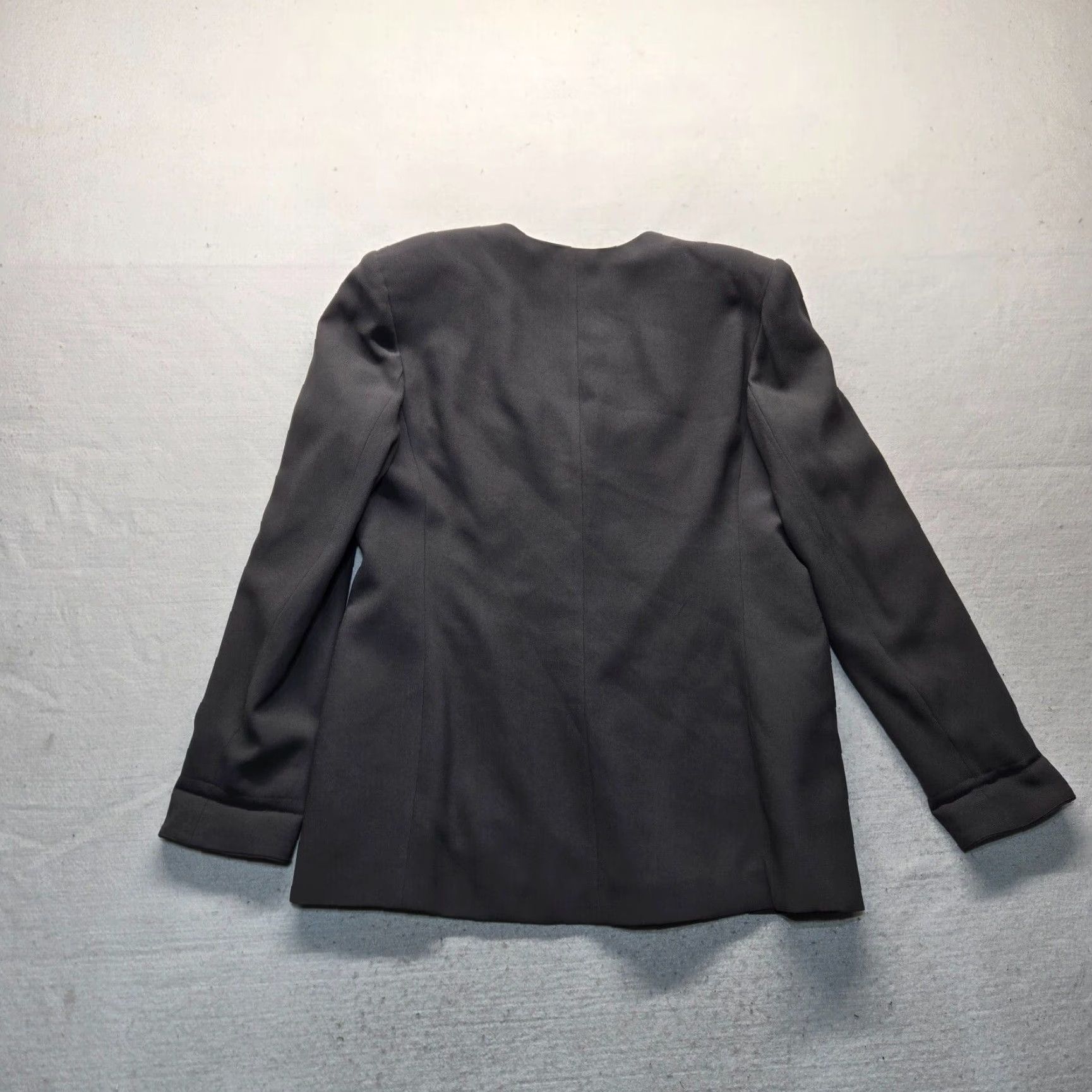 Jones New York Jones New York Signature Blazer Adult Women Size 16 Gray Stretch Lined Coat Jacket Reg Regular Women's 16 Gray Business Casual Travel Workwear Size XXL / US 16-18 / IT 52-54 - 8 Thumbnail