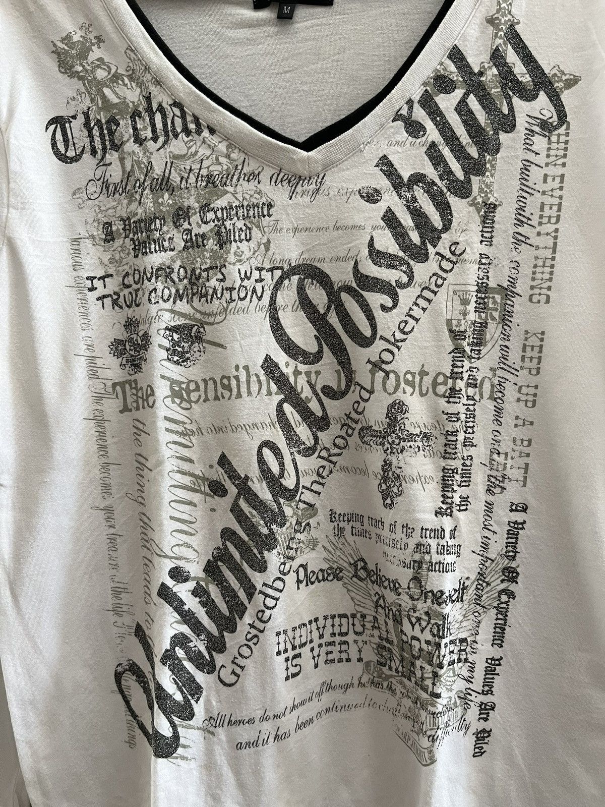 If Six Was Nine Typography Long Sleeve Tee – Archive Gothic Size US M / EU 48-50 / 2 - 7 Thumbnail