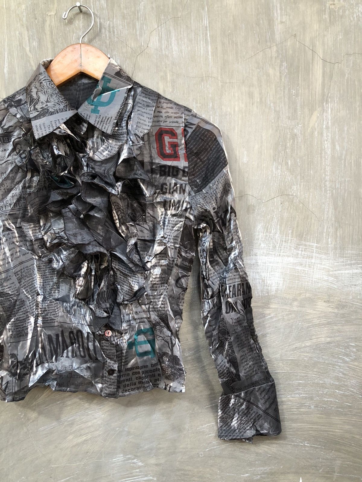 Japanese Brand Y2K Unknown Japanese Shimmer Button Up Size S / US 4 / IT 40 - 3 Thumbnail