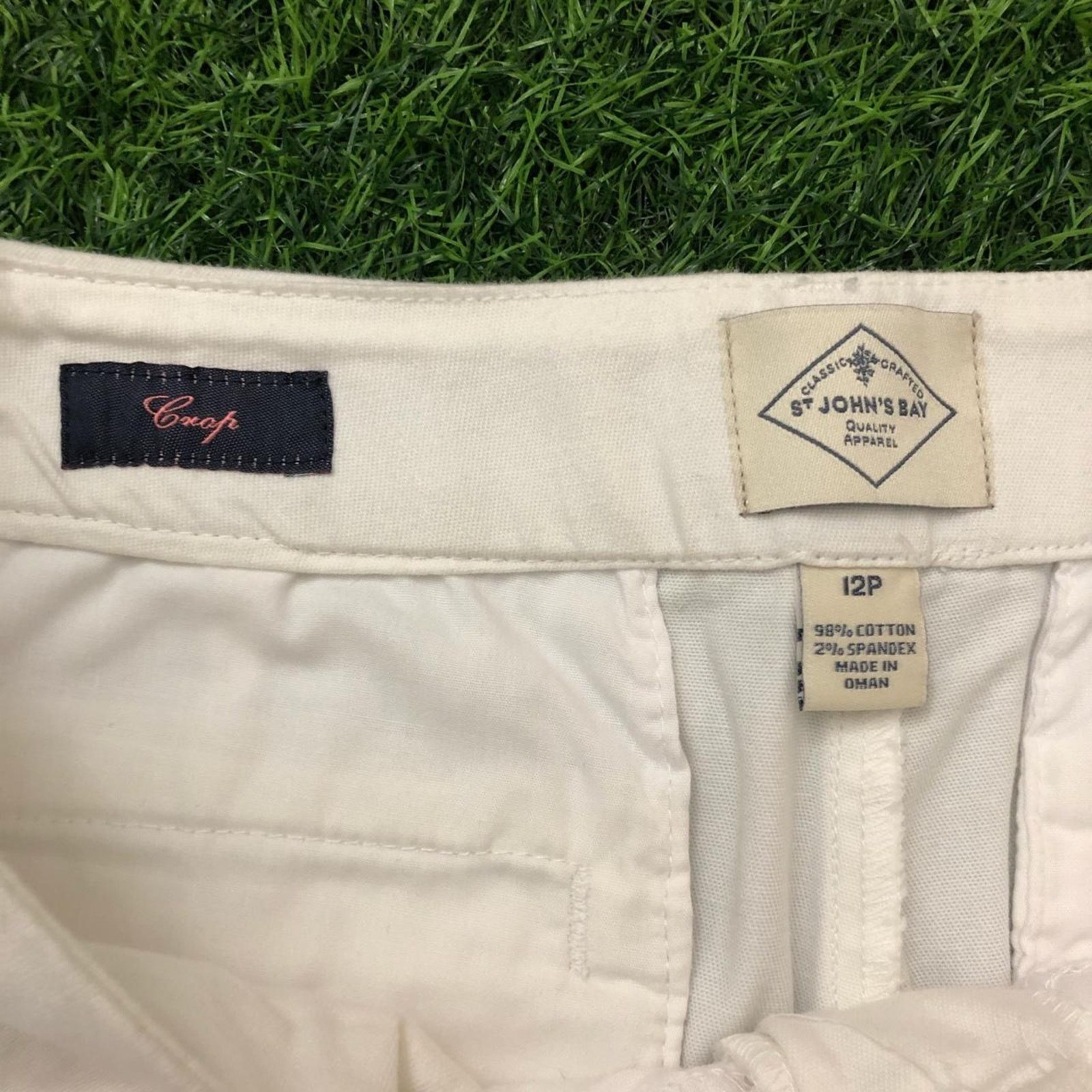 St. Johns Bay Women's White St. Johns Bay Cropped Capri Pants Size 34" / US 12 / IT 48 - 4 Thumbnail