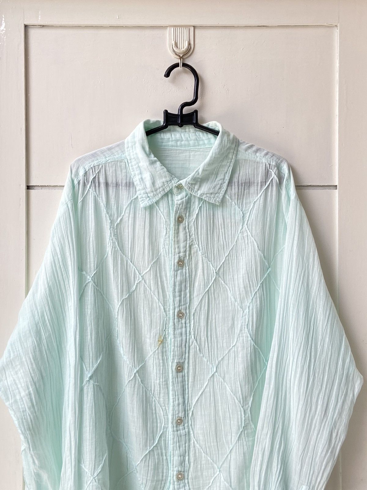 Issey Miyake PLANTATION Green Shirt Size US XL / EU 56 / 4 - 10 Thumbnail