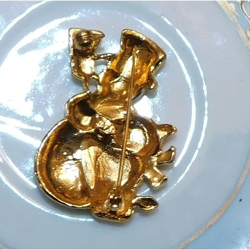 Other SFJ Collectible Vintage Snowman And Dog Holiday Brooch Size ONE SIZE - 3 Thumbnail