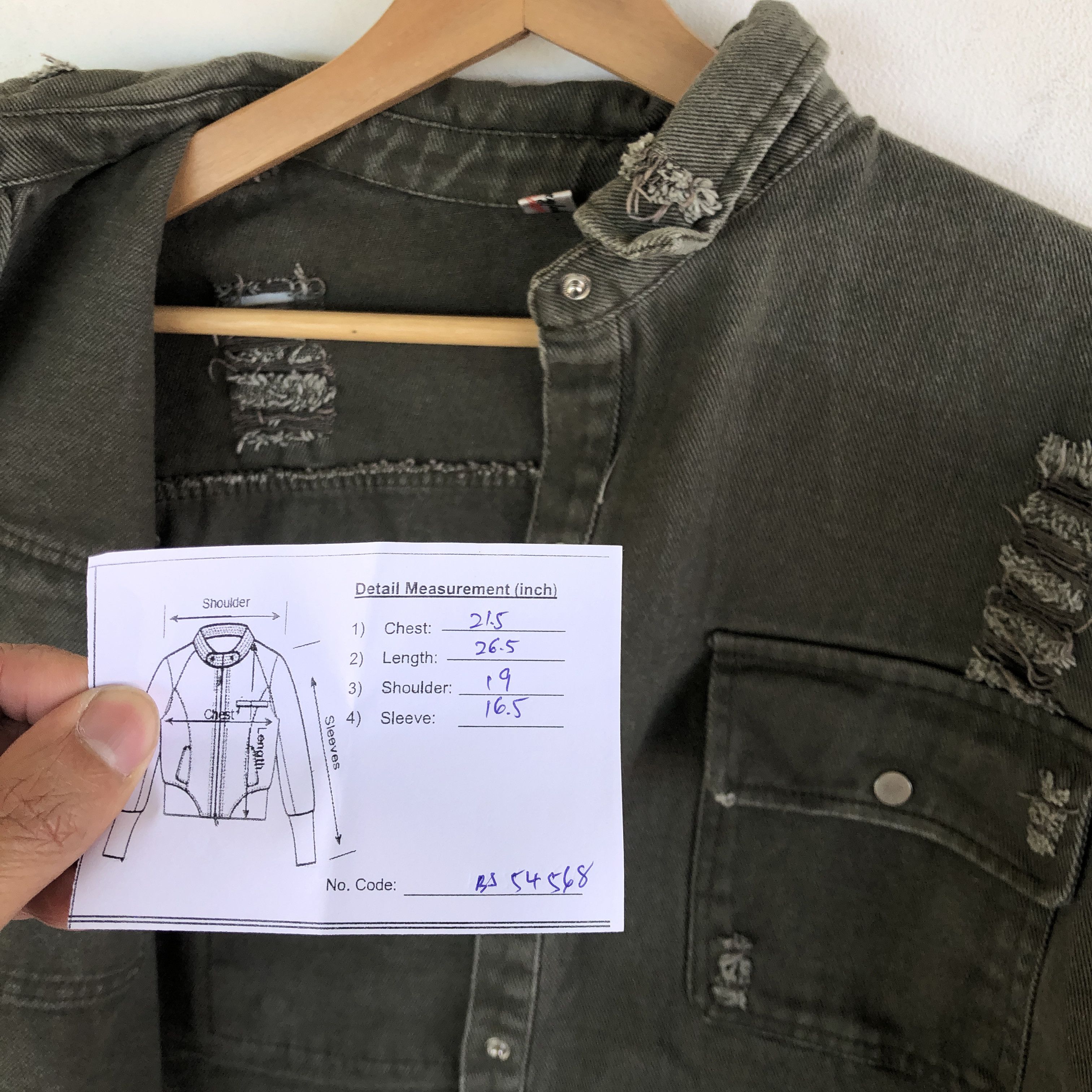 If Six Was Nine Vintage Modern Romantic Distressed Spike Jeans Jackets Size US M / EU 48-50 / 2 - 14 Thumbnail