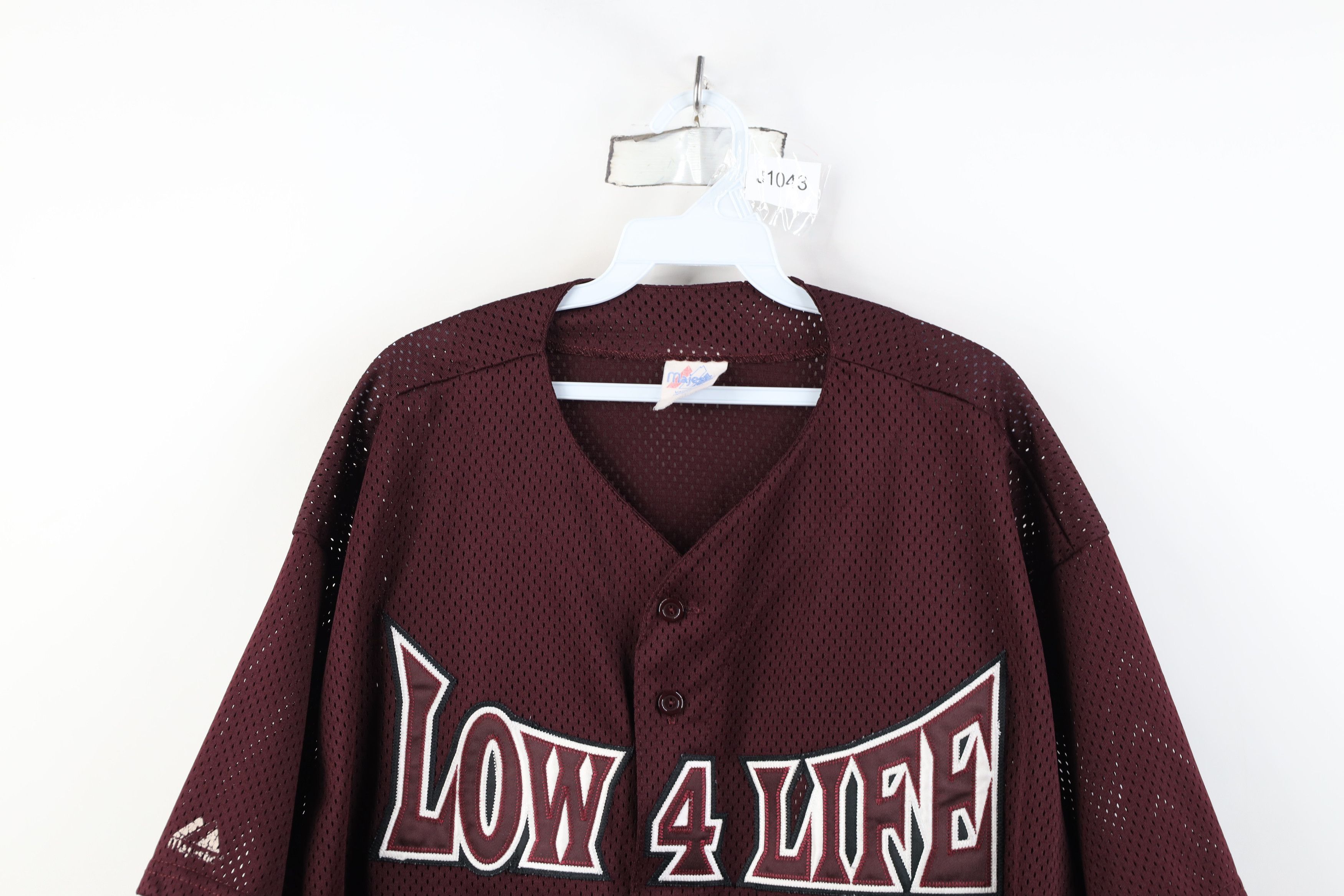 Majestic Vintage 90s Majestic Lower Rider Baseball Jersey Maroon USA Size US XXL / EU 58 / 5 - 2 Thumbnail