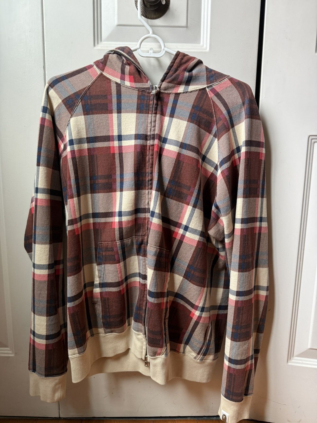 Bape Bape Plaid Check Full Zip Hoodie | Grailed