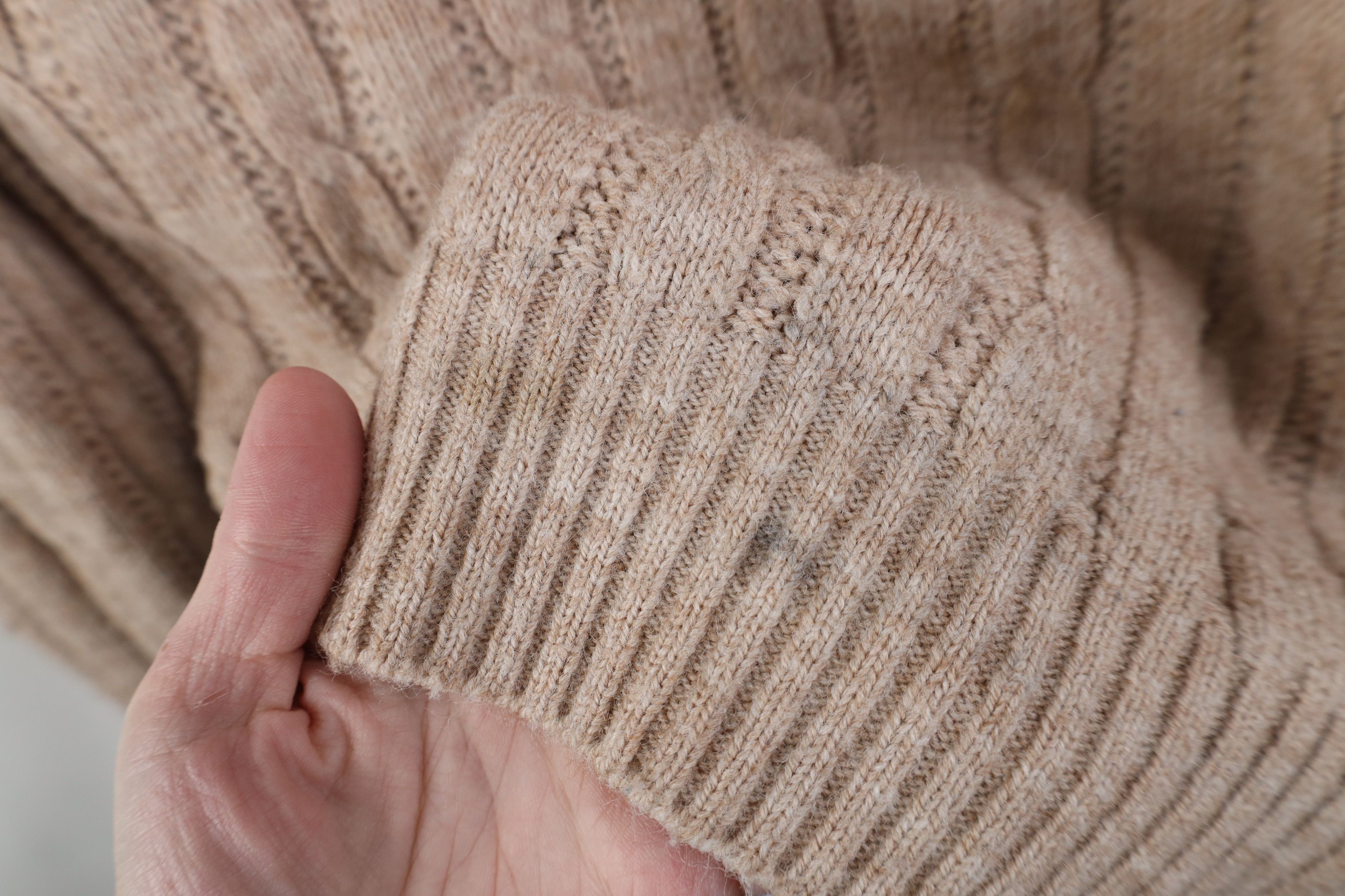Vintage Vintage 70s Streetwear Fair Isle Ribbed Cable Knit Sweater Size US L / EU 52-54 / 3 - 4 Thumbnail