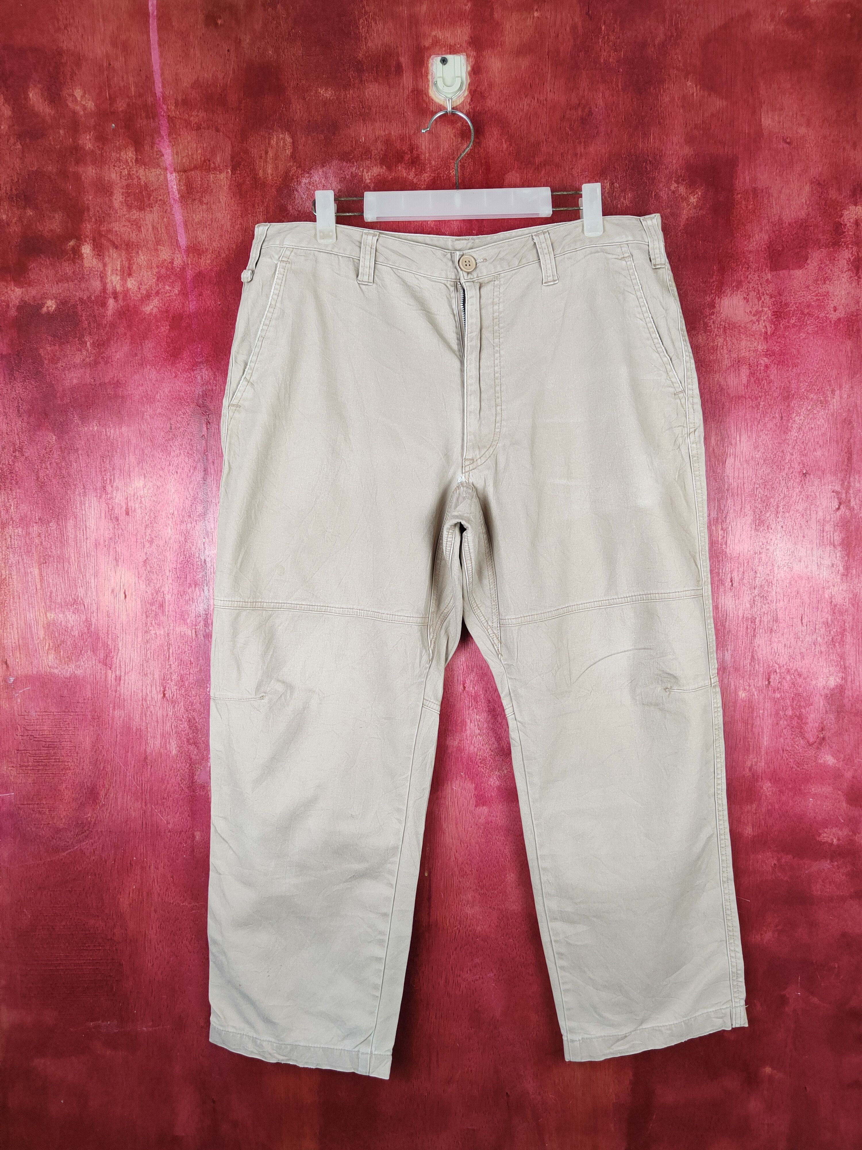 image of Vintage Beige Multipocket Casual Pants S1417, Men's (Size 36)