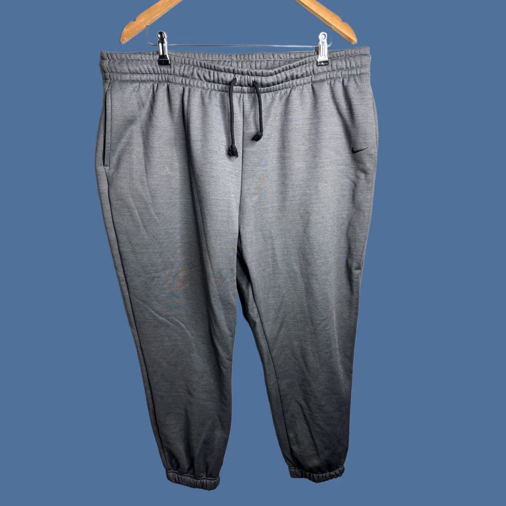 Nike Nike Therma-FIT Pants Mens 2XL Gray Fleece Jogger with Elastic Waist Pockets Cuffed Size US 39 - 1 Thumbnail