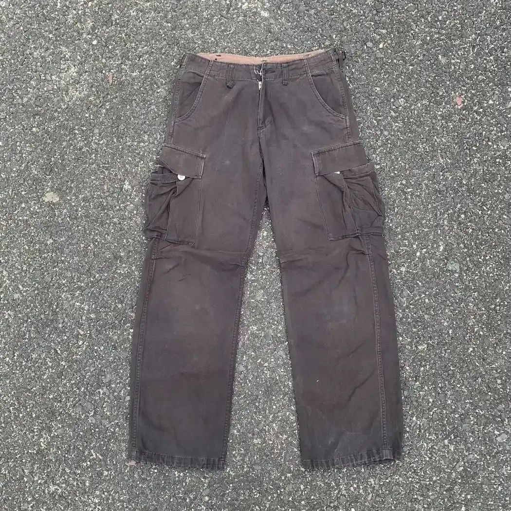 Japanese Brand VINTAGE JUNMEN W29 L31 UTILITY TROUSER FADED CARGO PANTS Size US 29 - 3 Thumbnail