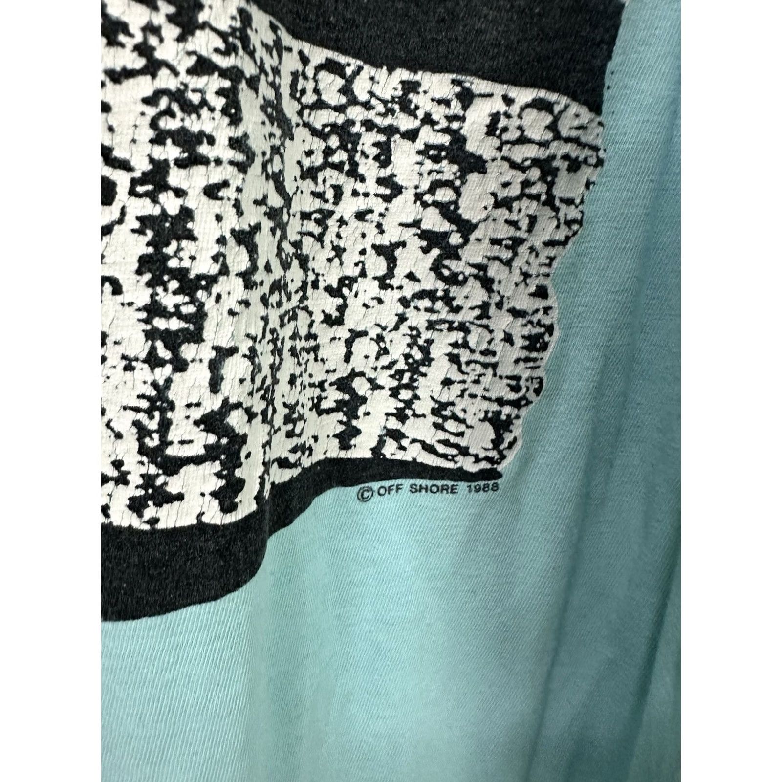 VIBE VTG 80s Off Shore Surf Skate Beach Lifestyle Vibe 1998 T-Shirt XL Teal Mens Short Sleeve Wave Beach Surf Skate Vintage XL T-Shirt off Shore Size US XL / EU 56 / 4 - 6 Thumbnail