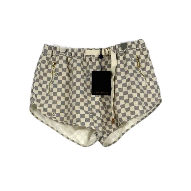 Louis Vuitton Louis Vuitton Grey Checkerboard Shorts 2505-Nextarrow Size 41" - 1 Thumbnail