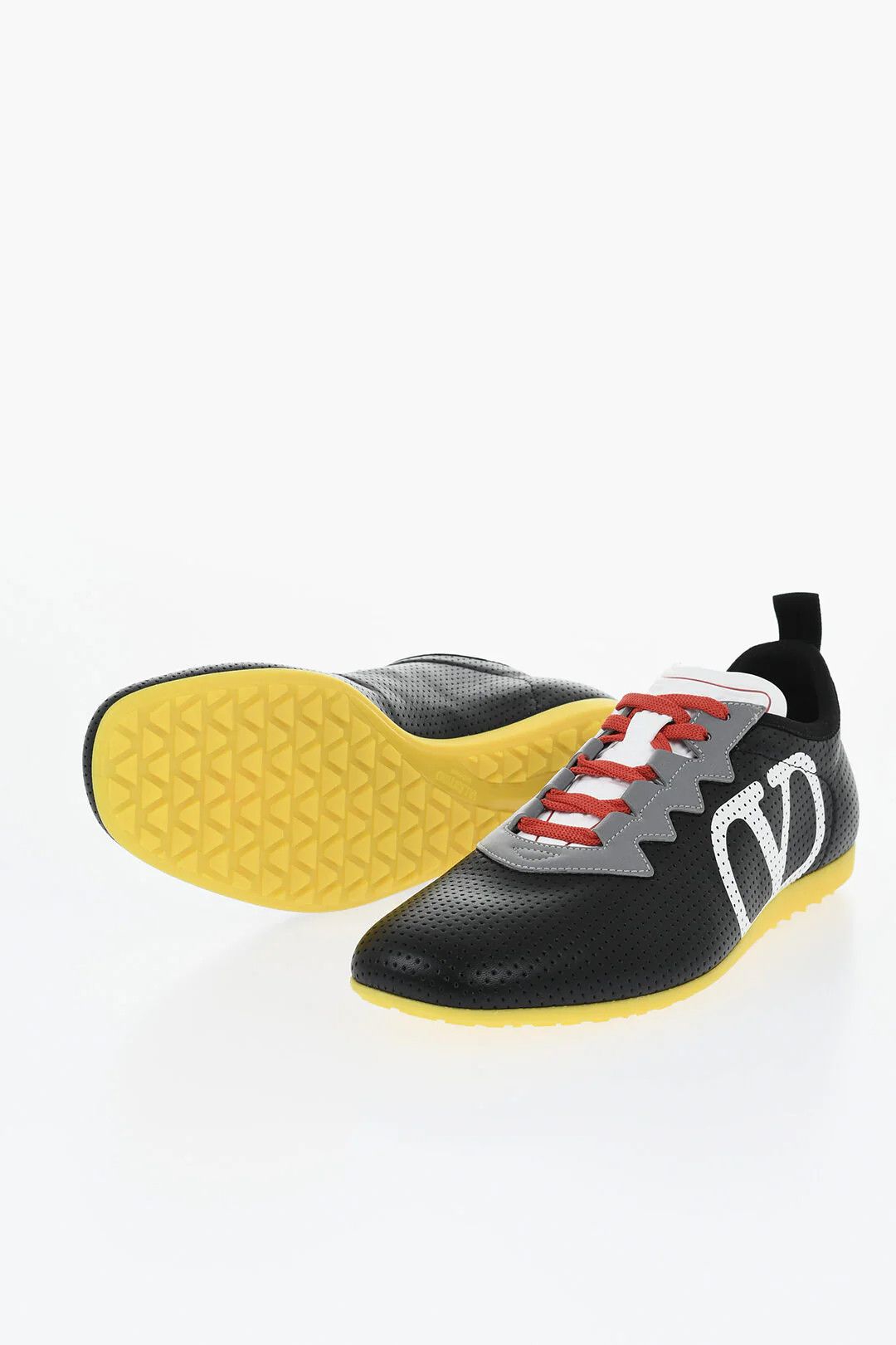 Valentino og1mm0426 Perforated Leather Sneakers in Black Size US 9 / EU 42 - 2 Thumbnail