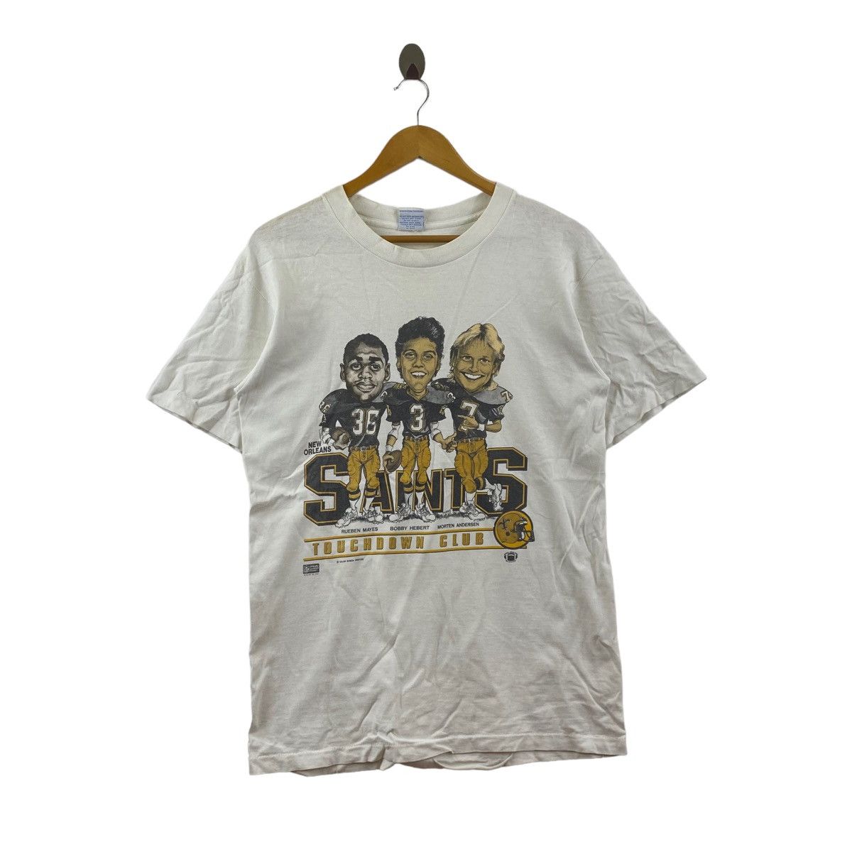 NFL Vintage 80s 1987 NEW ORLEANS SAINTS NFL Salem USA White Size US M / EU 48-50 / 2 - 1 Thumbnail