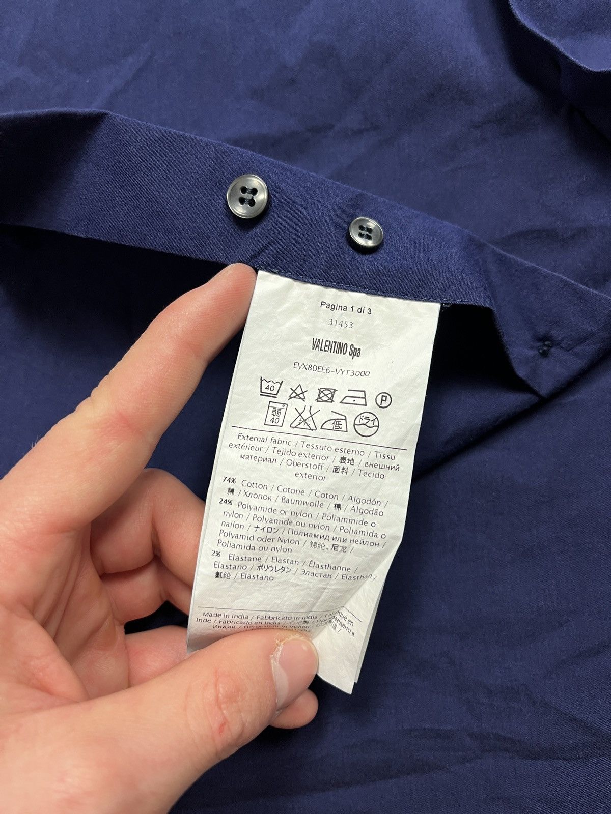 Valentino Valentino Romma Button Up Slim Fit Shirt Long Sleeve Size US S / EU 44-46 / 1 - 9 Thumbnail