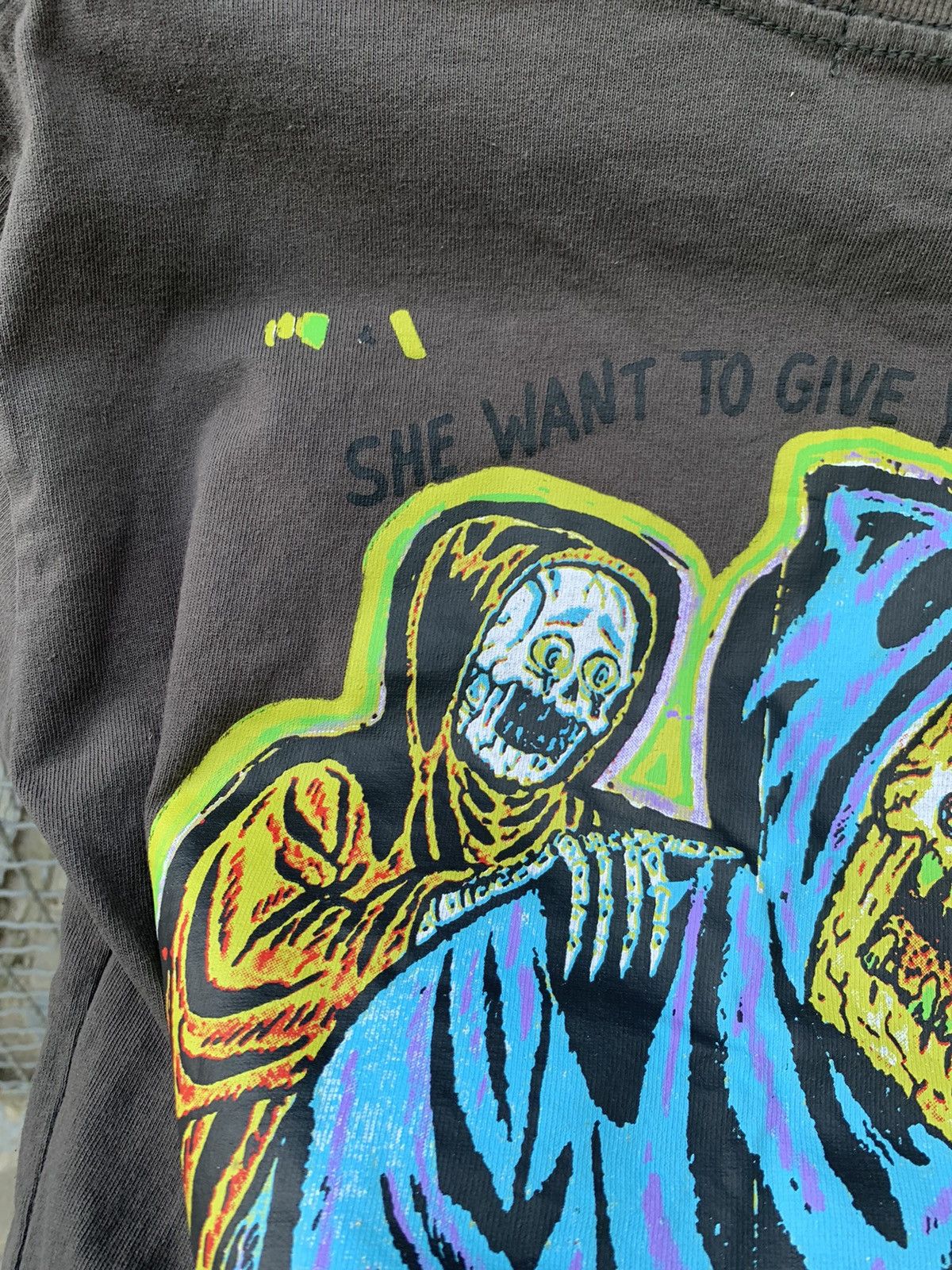 Band Tees Vintage Hold The Gate Tee Horror Y2K Dead Face Tee Skull Size US XL / EU 56 / 4 - 9 Thumbnail