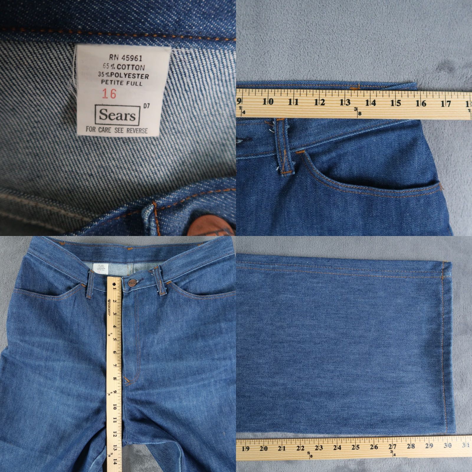 Sears VINTAGE Sears JTF Jeans That Fit High Rise Mom Wide Leg Women’s Size 16 Womens Size 38" / US 16 / IT 52 - 8 Thumbnail