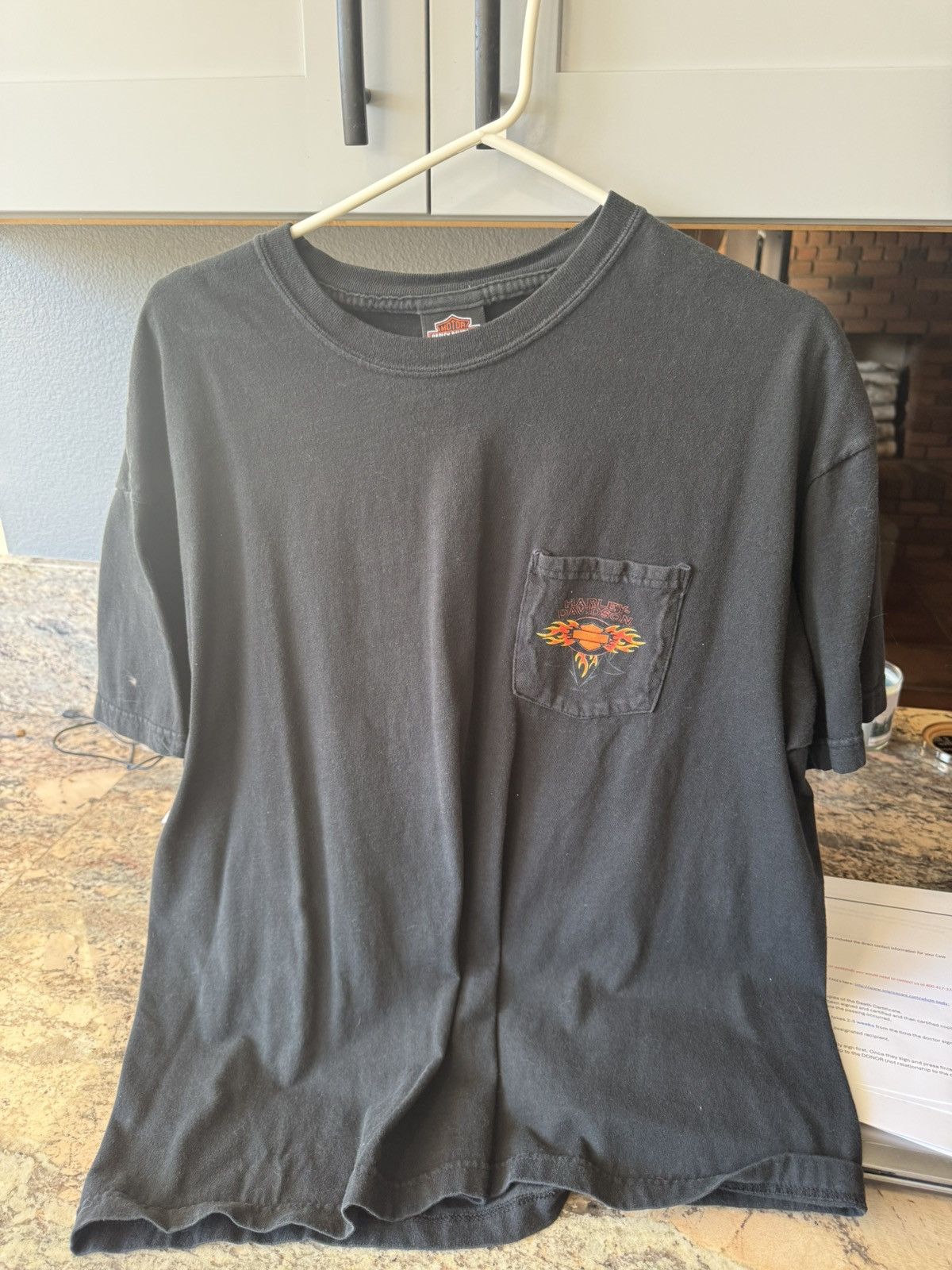 Harley Davidson Harley-Davidson Flame Graphic pocket tee Size US XL / EU 56 / 4 - 1 Thumbnail