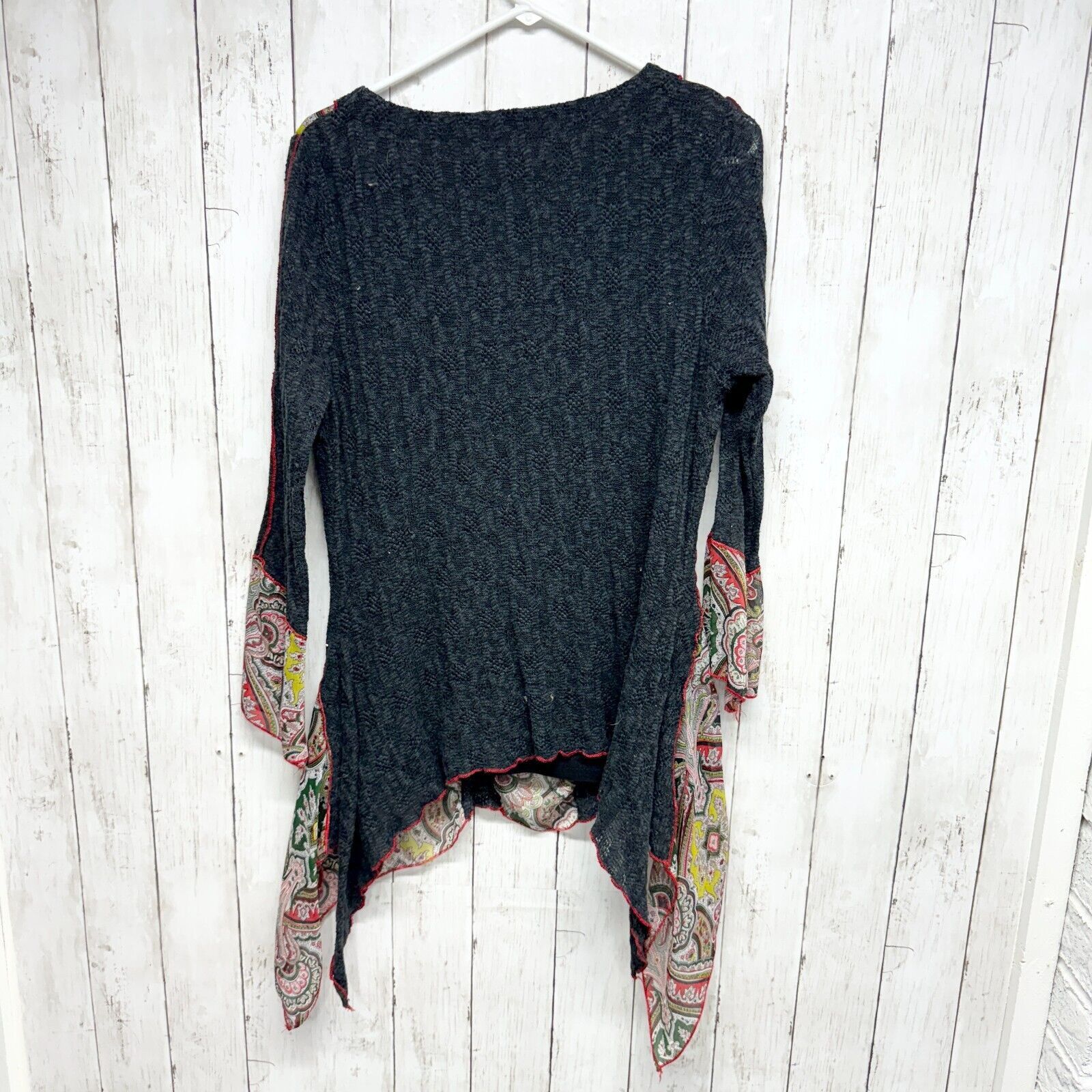 Other Blouse MD High Low Long Sleeve Floral Paisley Multicolor Size M / US 6-8 / IT 42-44 - 4 Thumbnail