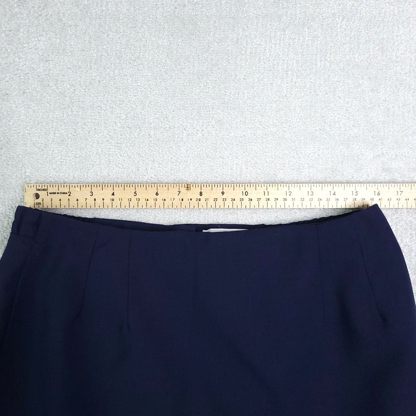 Vintage Vintage~Nygard Collection~Wool Pencil Lined Skirt Blue Sz 16 Size 38" / US 16 / IT 52 - 3 Thumbnail