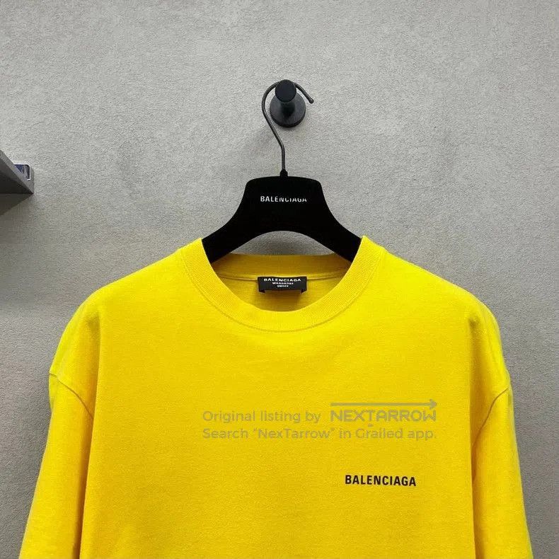 Balenciaga Balenciaga Logo Print Yellow T-shirt. Size US XXS / EU 40 - 5 Thumbnail