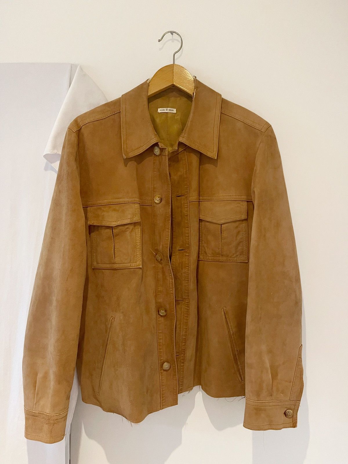 Vintage 70s camel suede casadesport cropped work jacket Size US L / EU 52-54 / 3 - 1 Thumbnail