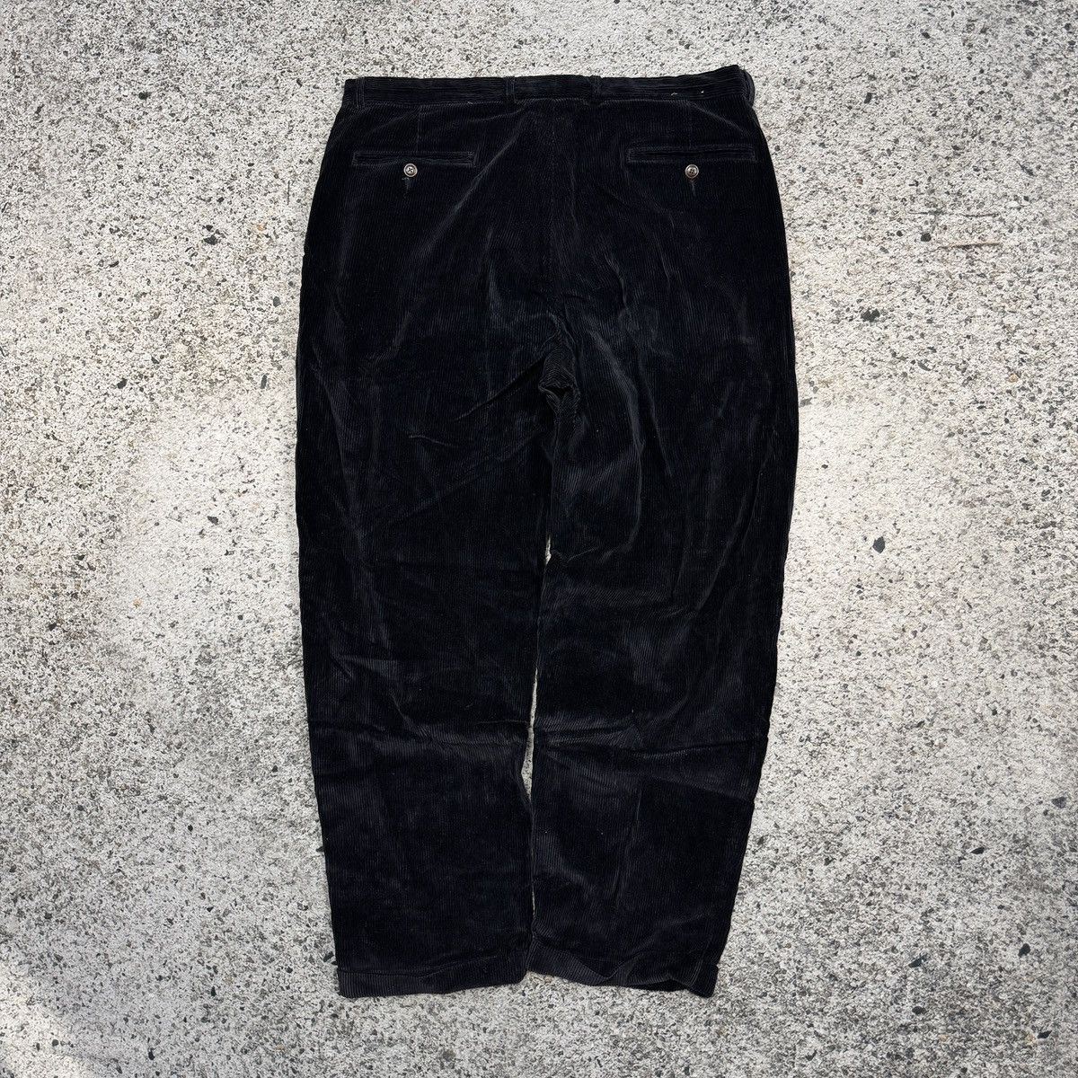 Vintage 90s Nautica Baggy Black Corduroy Pants ERD RRL Bode Grunge Size US 42 / EU 58 - 2 Thumbnail