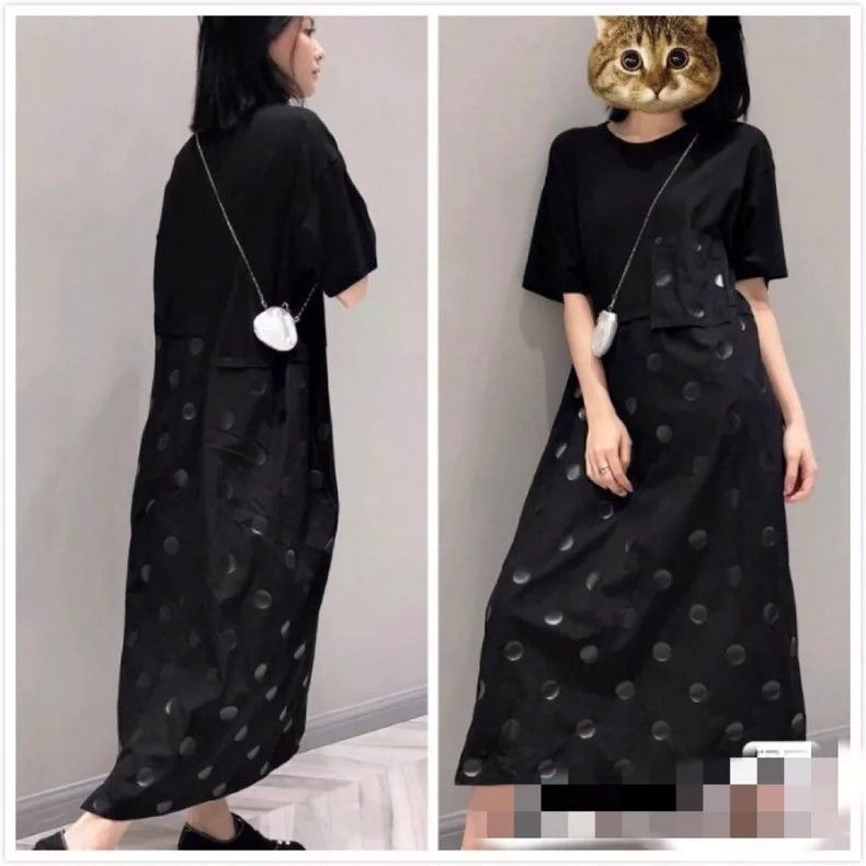 Y's Y's Polka Dot T-Shirt Dress Size M / US 6-8 / IT 42-44 - 1 Thumbnail