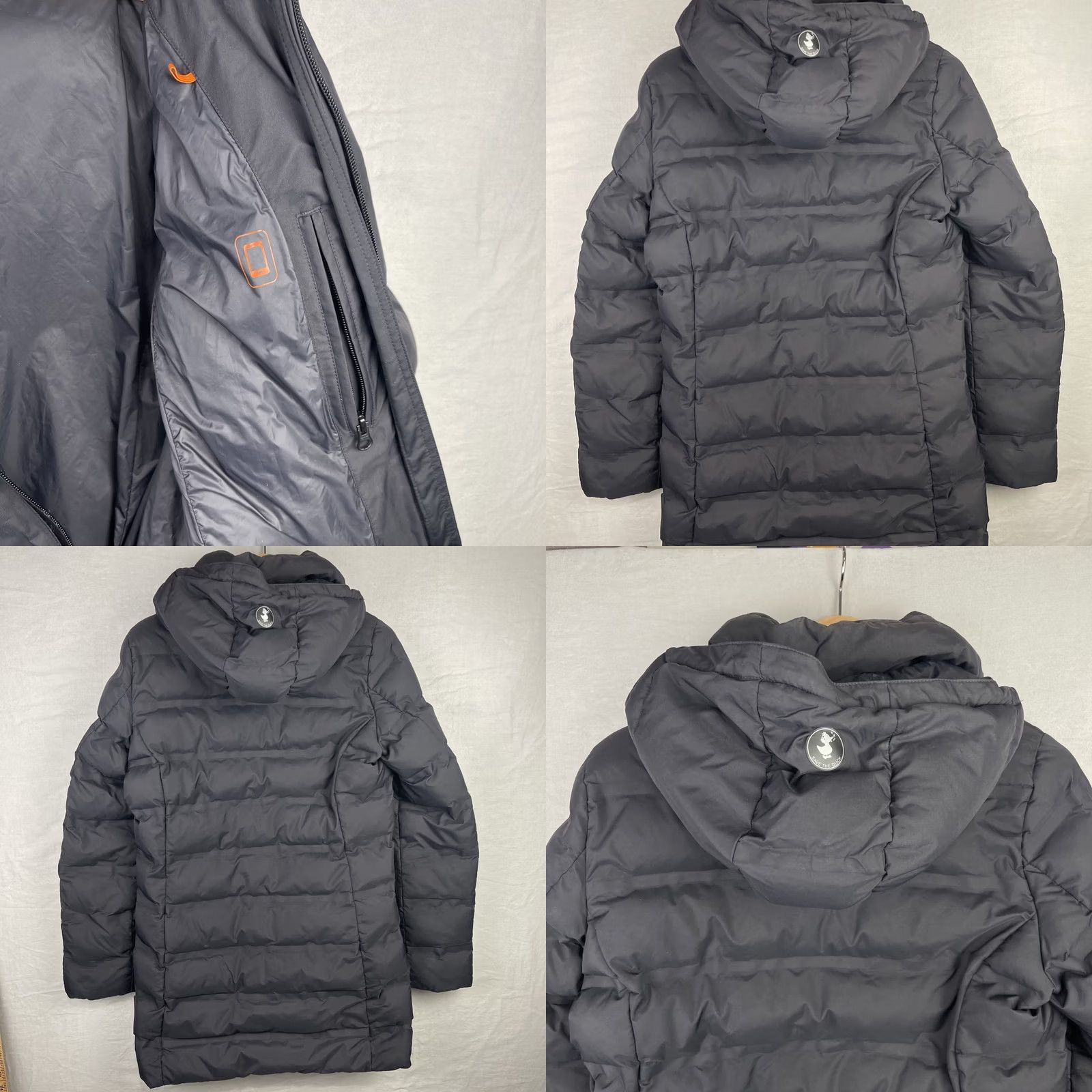 Save The Duck Save The Duck Jacket Womens 2 Black Long Puffer Hooded Pro Tech Coat Zip Up Size XS / US 0-2 / IT 36-38 - 10 Thumbnail