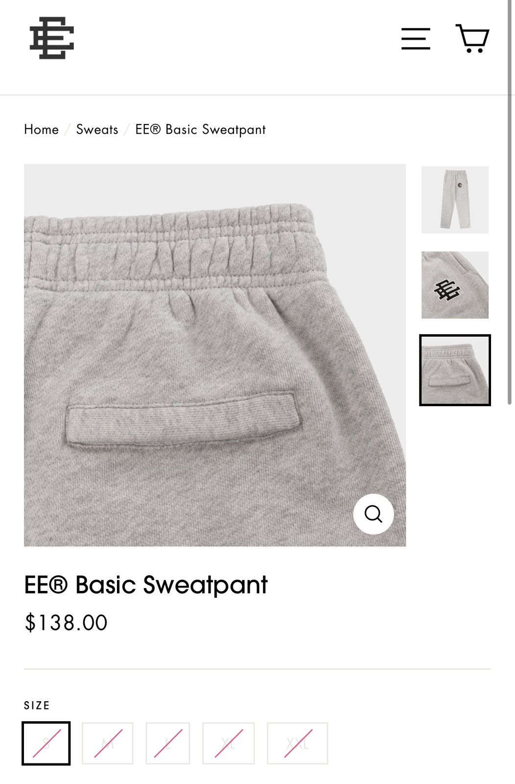 Eric Emanuel NEW Eric Emanuel Basic Sweatpants Gray Large Size US 34 / EU 50 - 9 Thumbnail