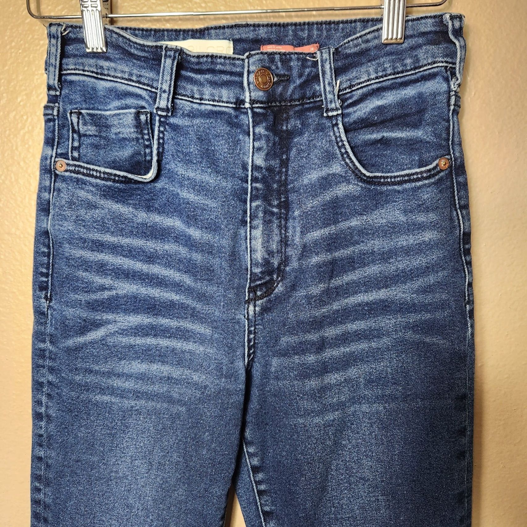 Vintage Pilcro The Cigarette Slim Straight Released Hem High Rise Jeans-Size 28 Women Blue Denim Cotton Blend Slim Fit 5-Pocket Size 28" / US 6 / IT 42 - 4 Thumbnail