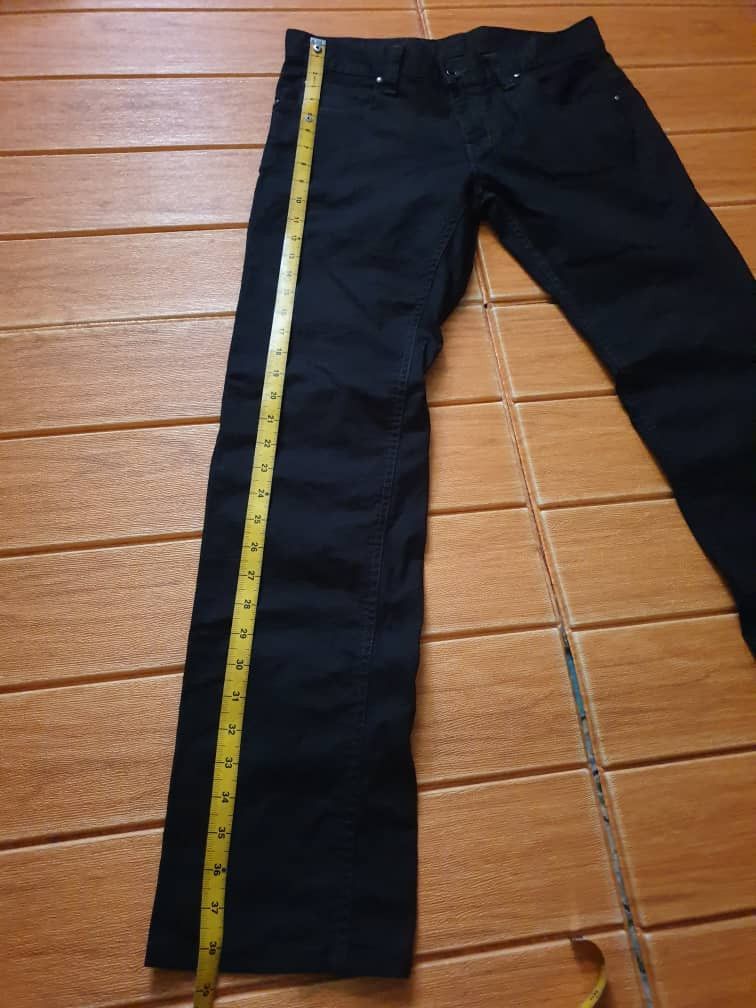 Japanese Brand Unnamed Japanese Brand black colour buckle back pant Size US 31 - 8 Thumbnail