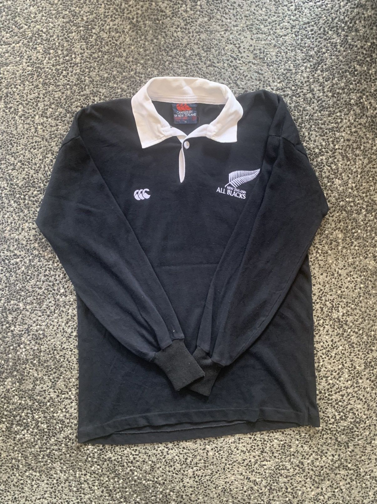 Canterbury of New Zealand × Vintage Vintage 90s Canterbury Of New Zealand All Blacks Rugby Shirt Size US L / EU 52-54 / 3 - 11 Thumbnail