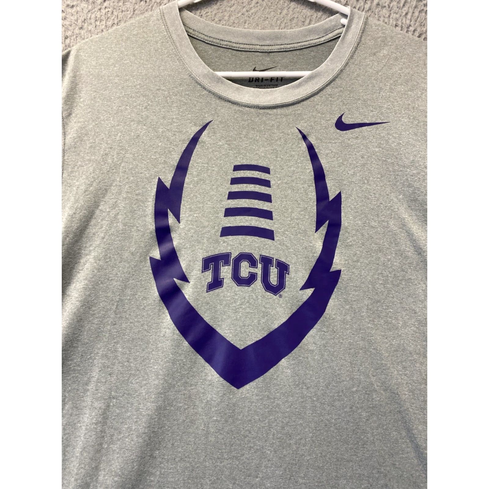 Nike Nike Dri-Fit T-Shirt S/S Men's Large Gray Logo Sports Shirt Size US L / EU 52-54 / 3 - 2 Thumbnail