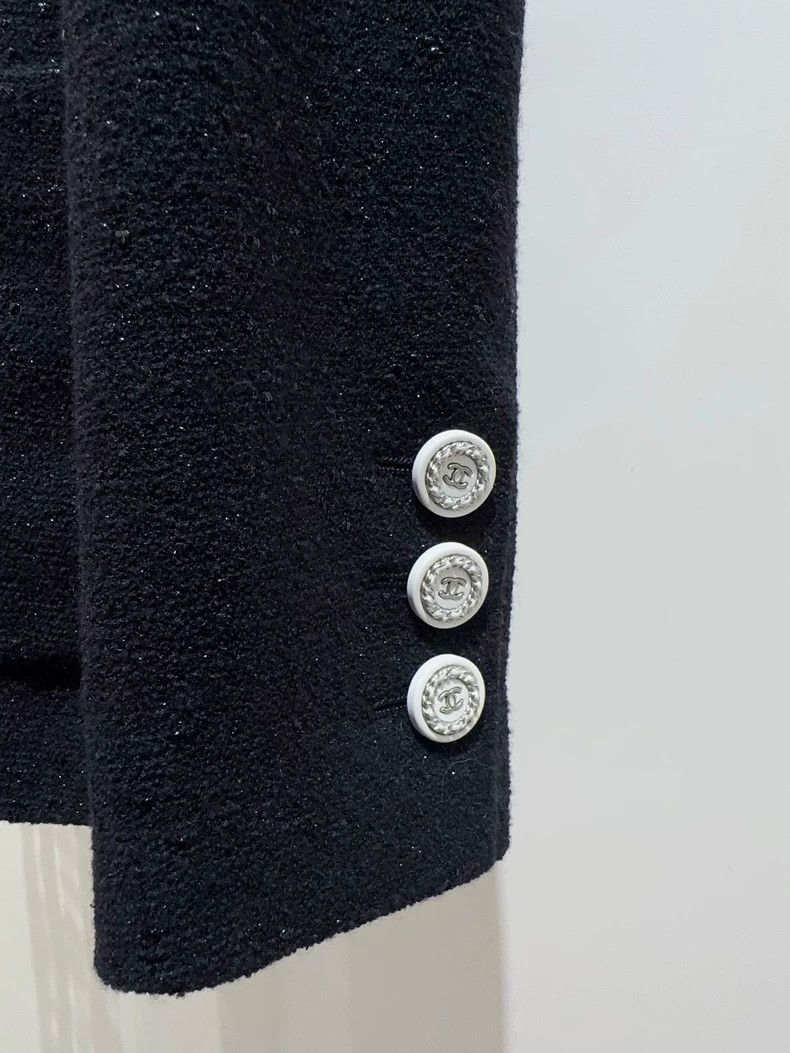 Chanel Chanel Cruise series black glitter jacket 2503-Nextarrow Size XXS / US 00 / IT 34 - 5 Thumbnail