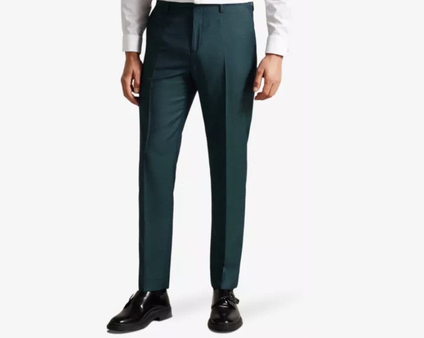 Ted Baker Ted Baker Tonic Weave Slim Fit Tapered Wool Trousers ( 28 ) Size US 28 / EU 44 - 1 Thumbnail