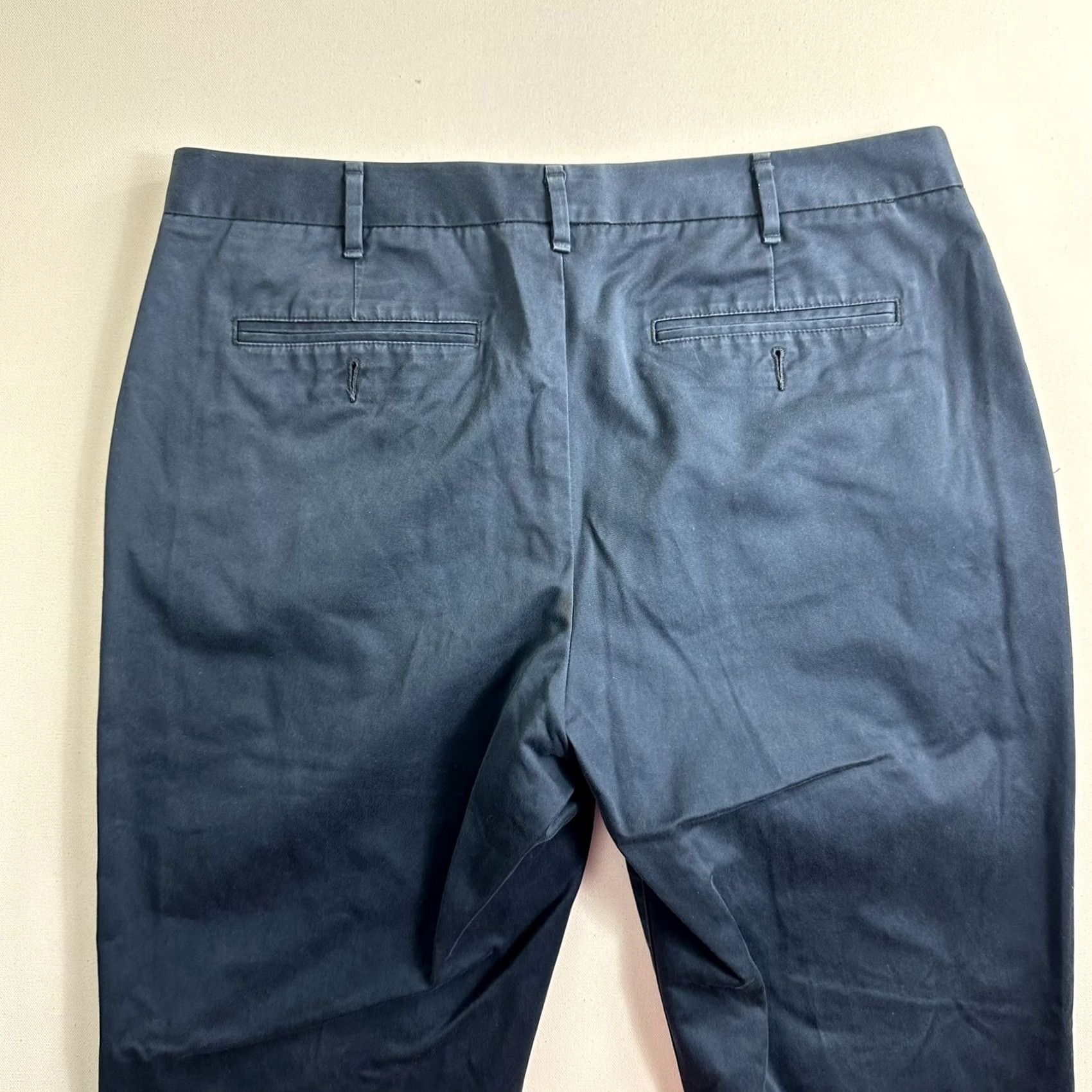 Bonobos Bonobos Pants Mens 35 35x32 Navy Chino Slacks Monday Flat Front Straight Fit Size US 35 - 5 Thumbnail