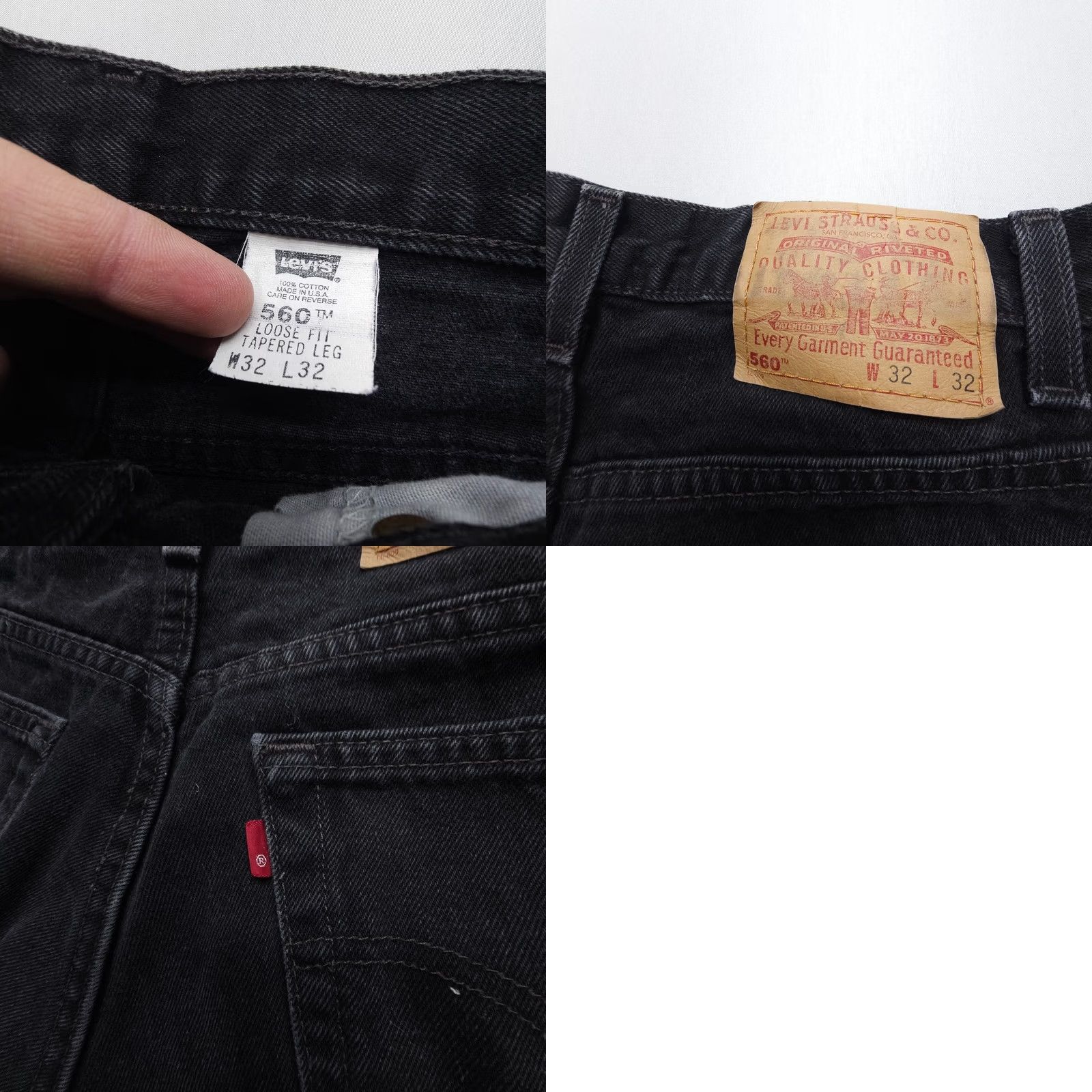 Levi's VINTAGE Levi's 560 Cut-Off Shorts Shirt Women's Black Denim 90s Size 32 Size 24" / US 00 / IT 34 - 8 Thumbnail