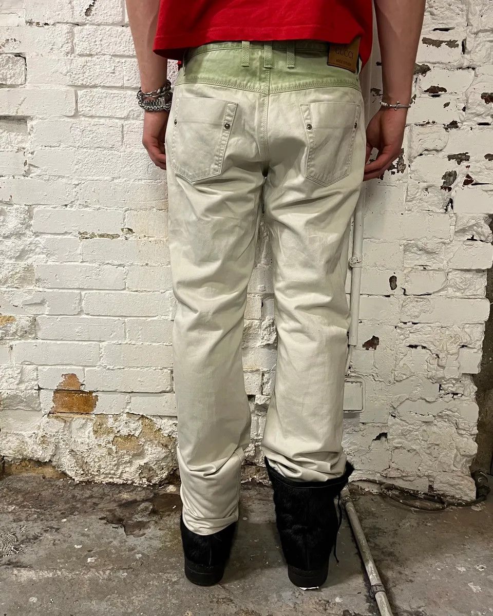 Gucci SS2009 Gucci Gradient White & Green Pants Size US 32 / EU 48 - 4 Thumbnail