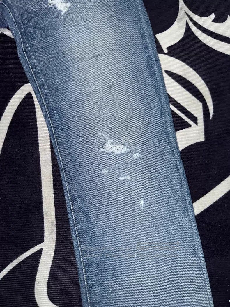 Saint Laurent Paris Saint Laurent Paris Classic Bleached Ripped Slim Fit Denim Size US 30 / EU 46 - 7 Thumbnail