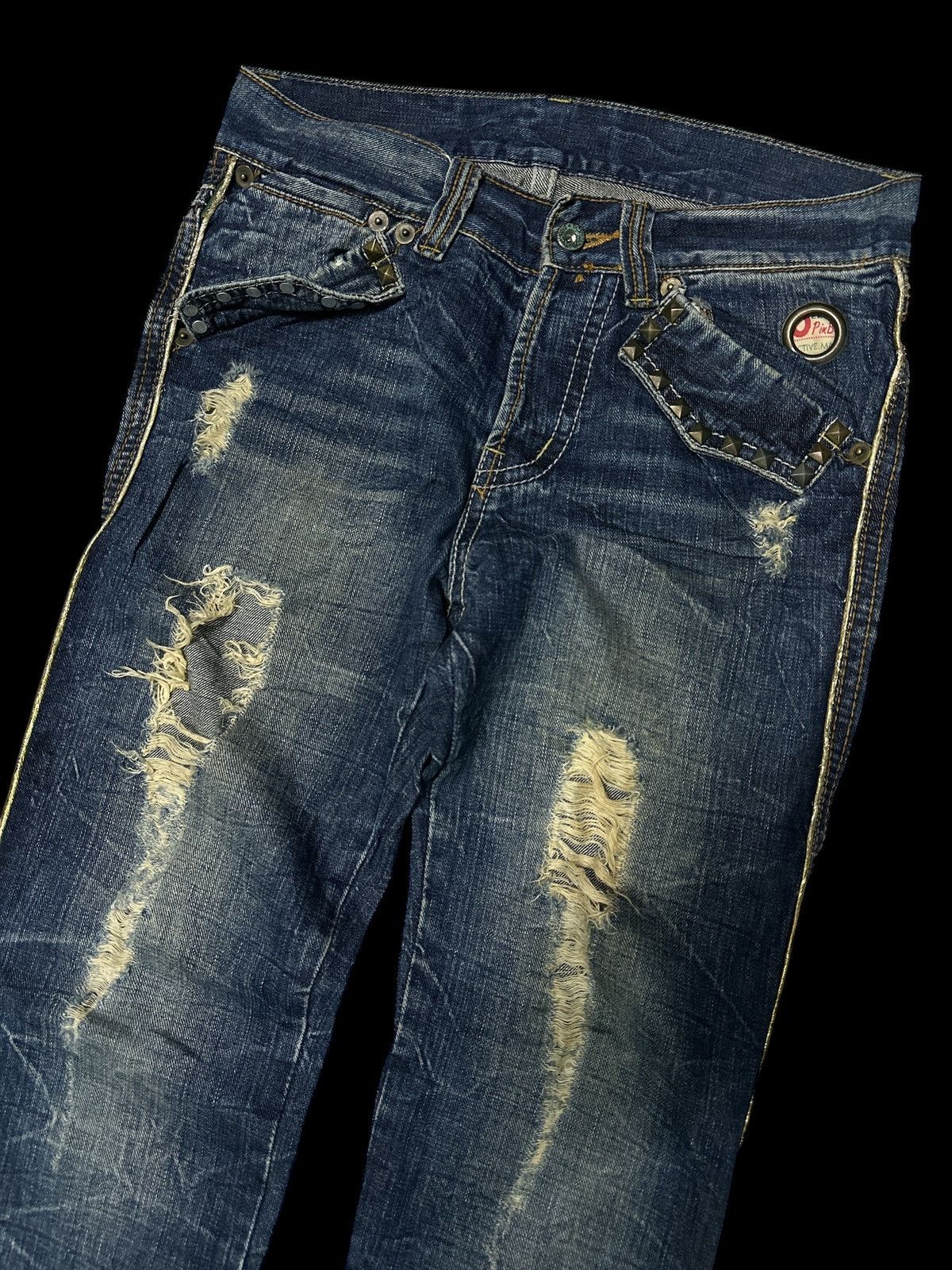 Japanese Brand Studed Denim BlueWashed 💥 Size US 34 / EU 50 - 3 Thumbnail