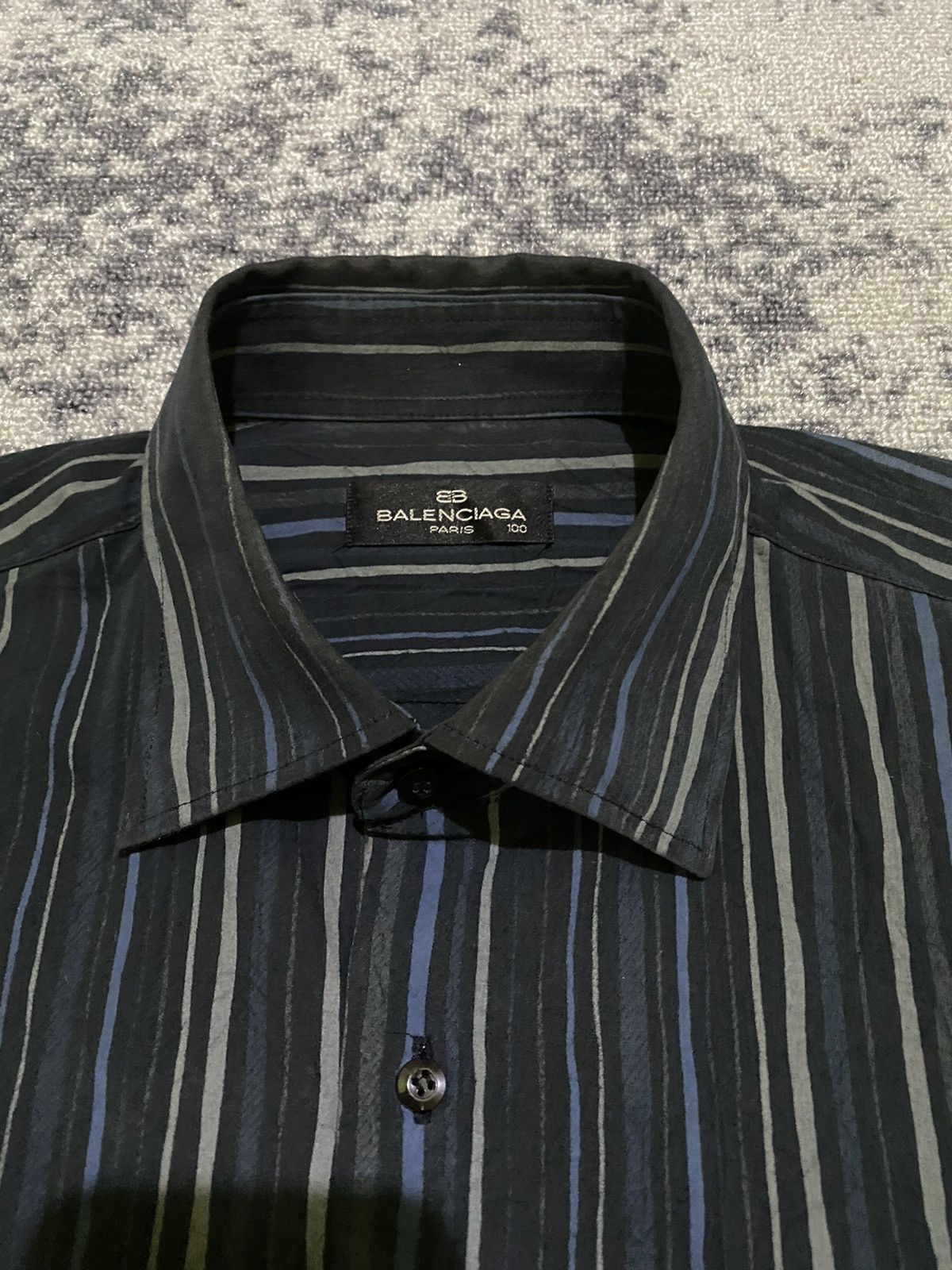 Balenciaga Vintage Balenciaga button ups striped shirt Size US L / EU 52-54 / 3 - 5 Thumbnail