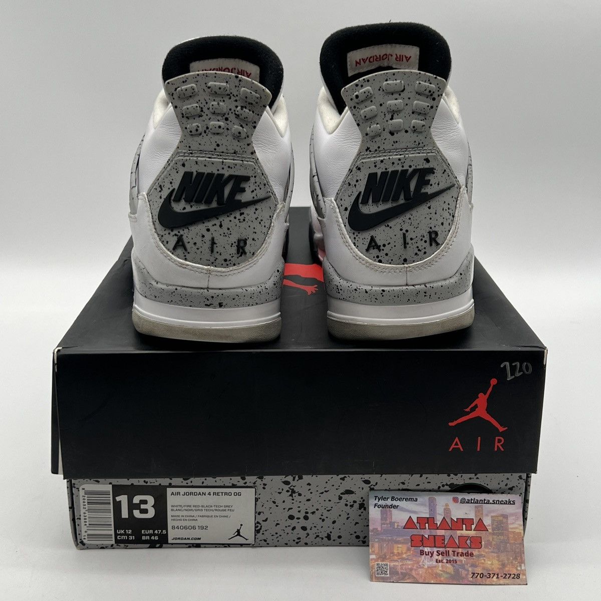 Jordan Brand Air Jordan 4 white cement Size US 13 / EU 46 - 3 Thumbnail