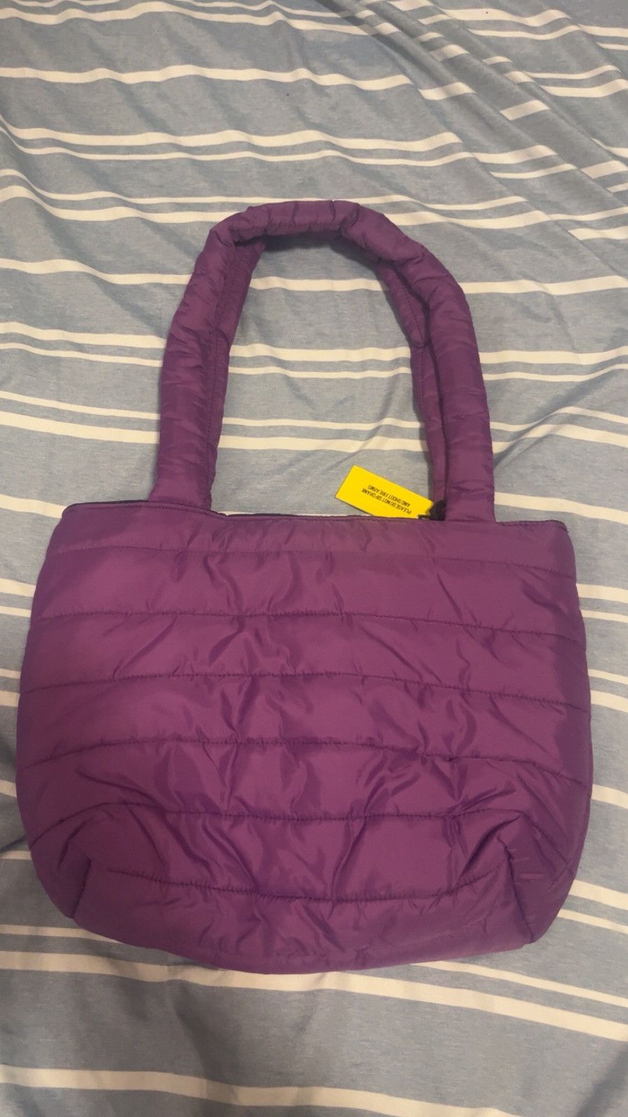 Thats A Awful Lot Of Cough Syrup Puffer Bag Retail $225 Womenswear